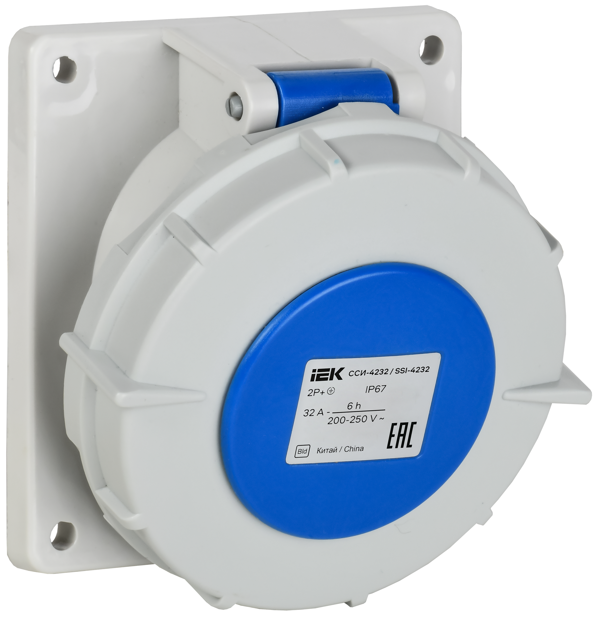 Розетка встраиваемая ССИ-4232 32А-6ч/220В 2P+PE IP67 IEK