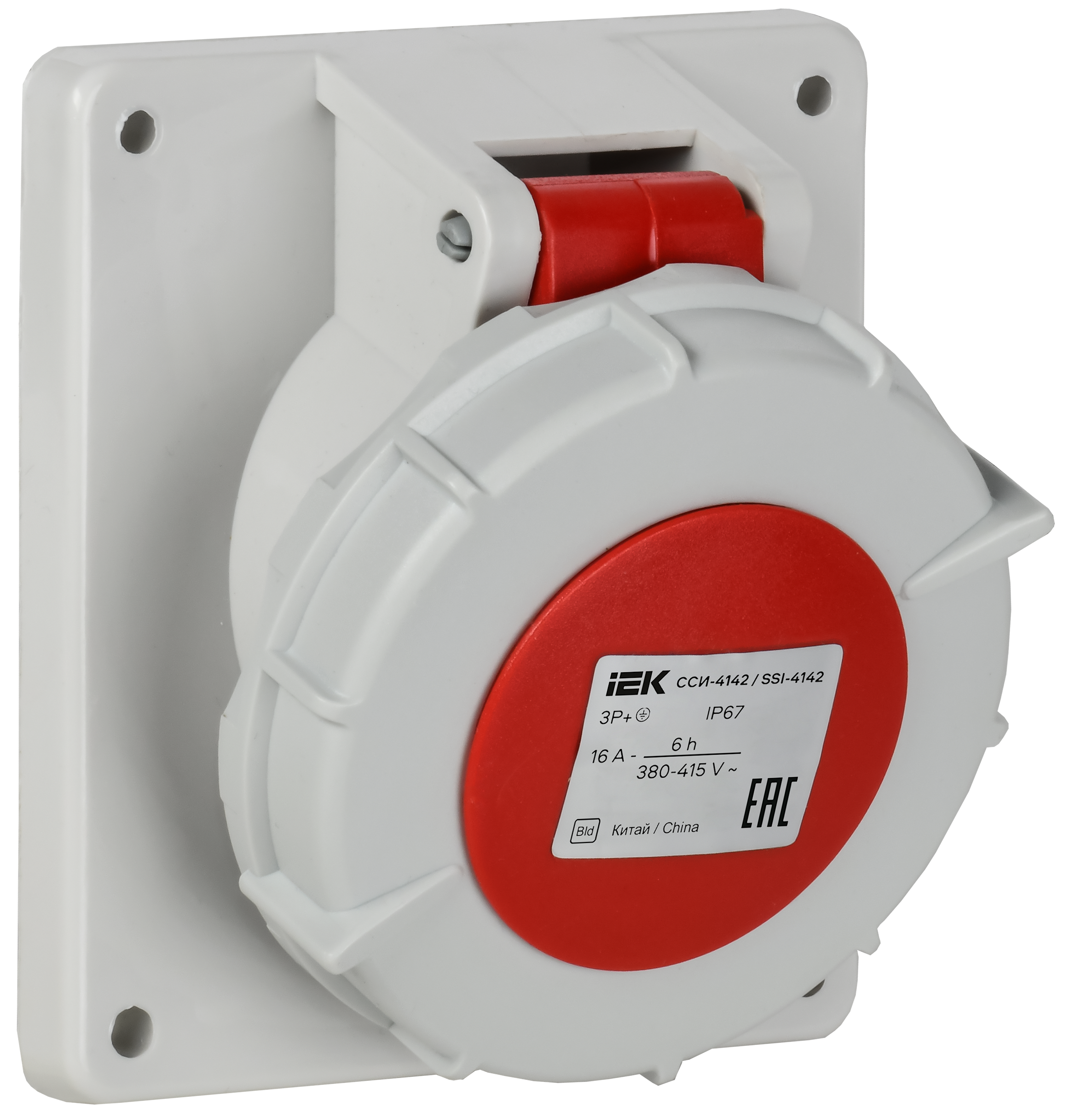 Розетка встраиваемая ССИ-4142 16А-6ч/380В 3P+PE IP67 IEK