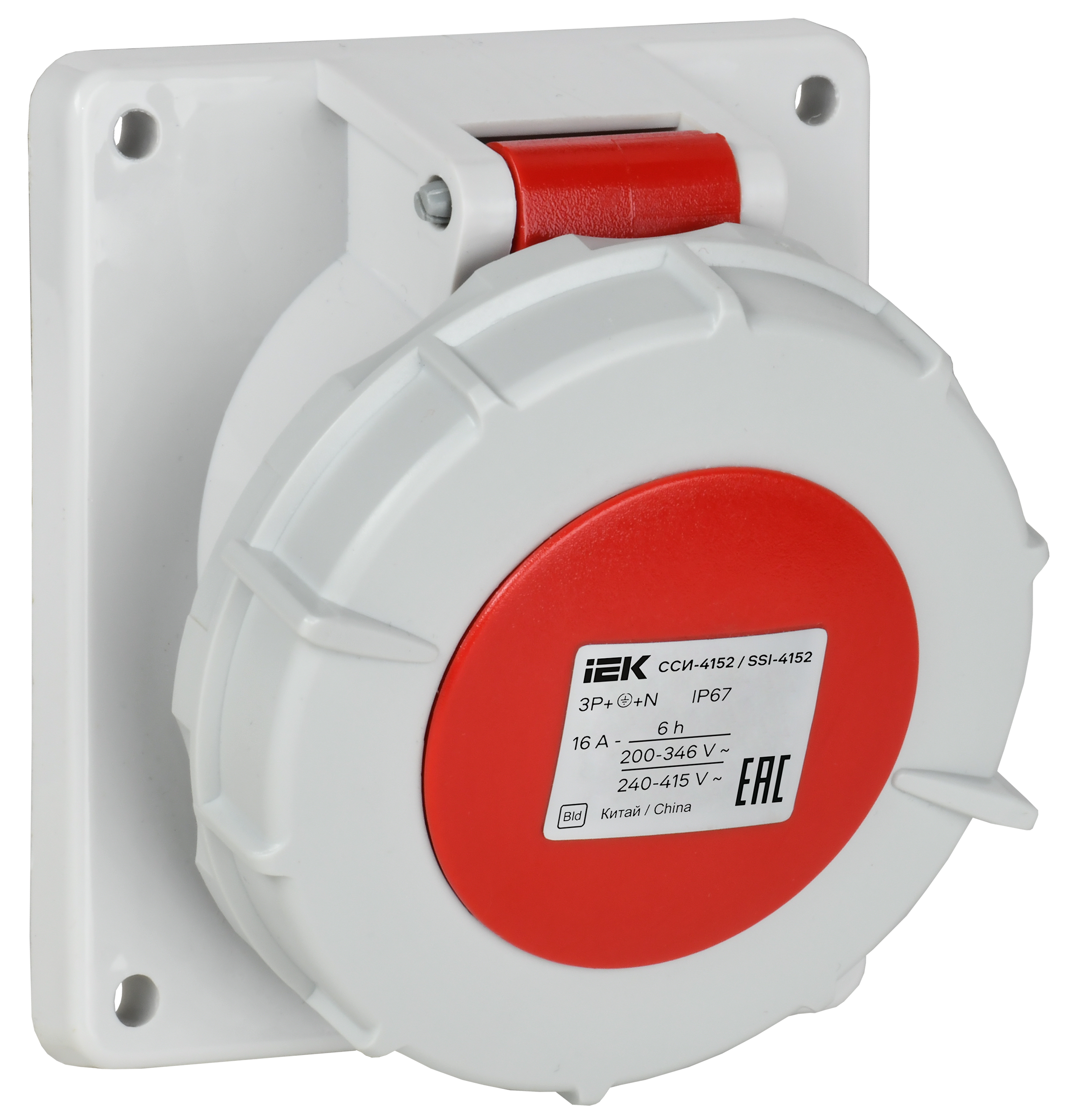 Розетка встраиваемая ССИ-4152 16А-6ч/380В 3P+PE+N IP67 IEK