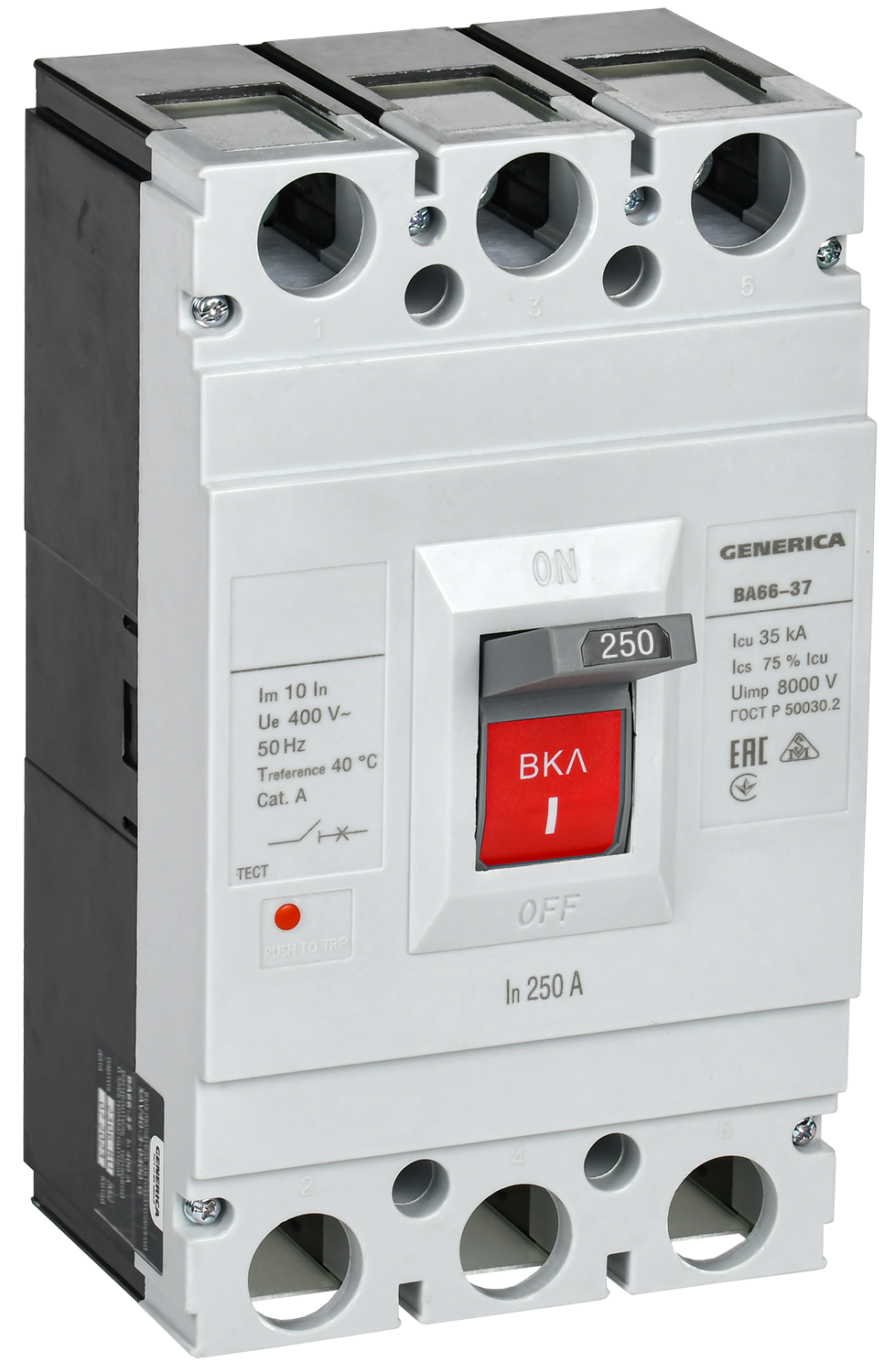 Выключатель автоматический ВА66-37 3Р 250А 35кА GENERICA