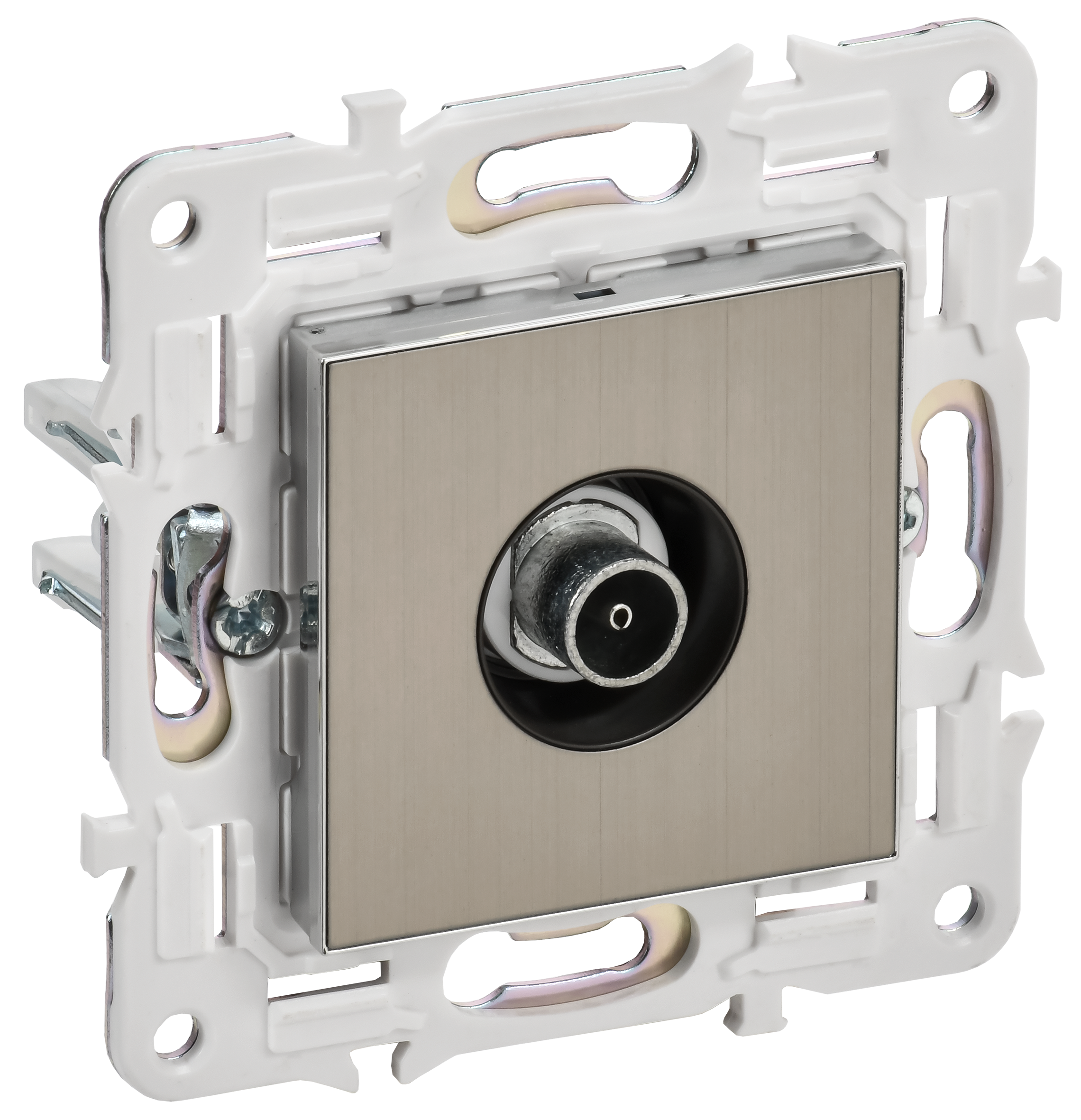 SKANDY Розетка TV оконечная SK-A12N никель IEK