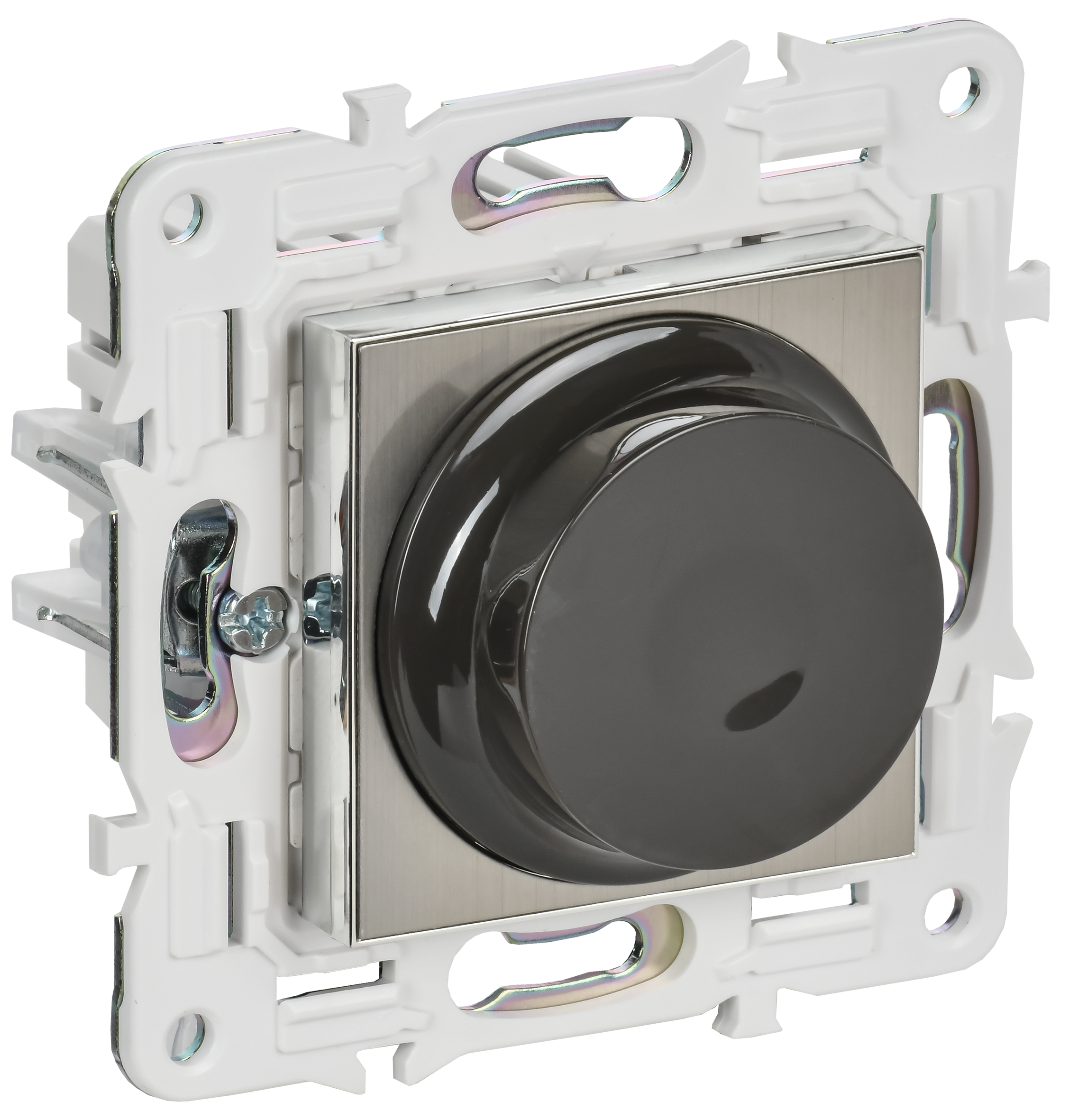 SKANDY Светорегулятор поворотный с индикацией 600Вт SK-D01N никель IEK