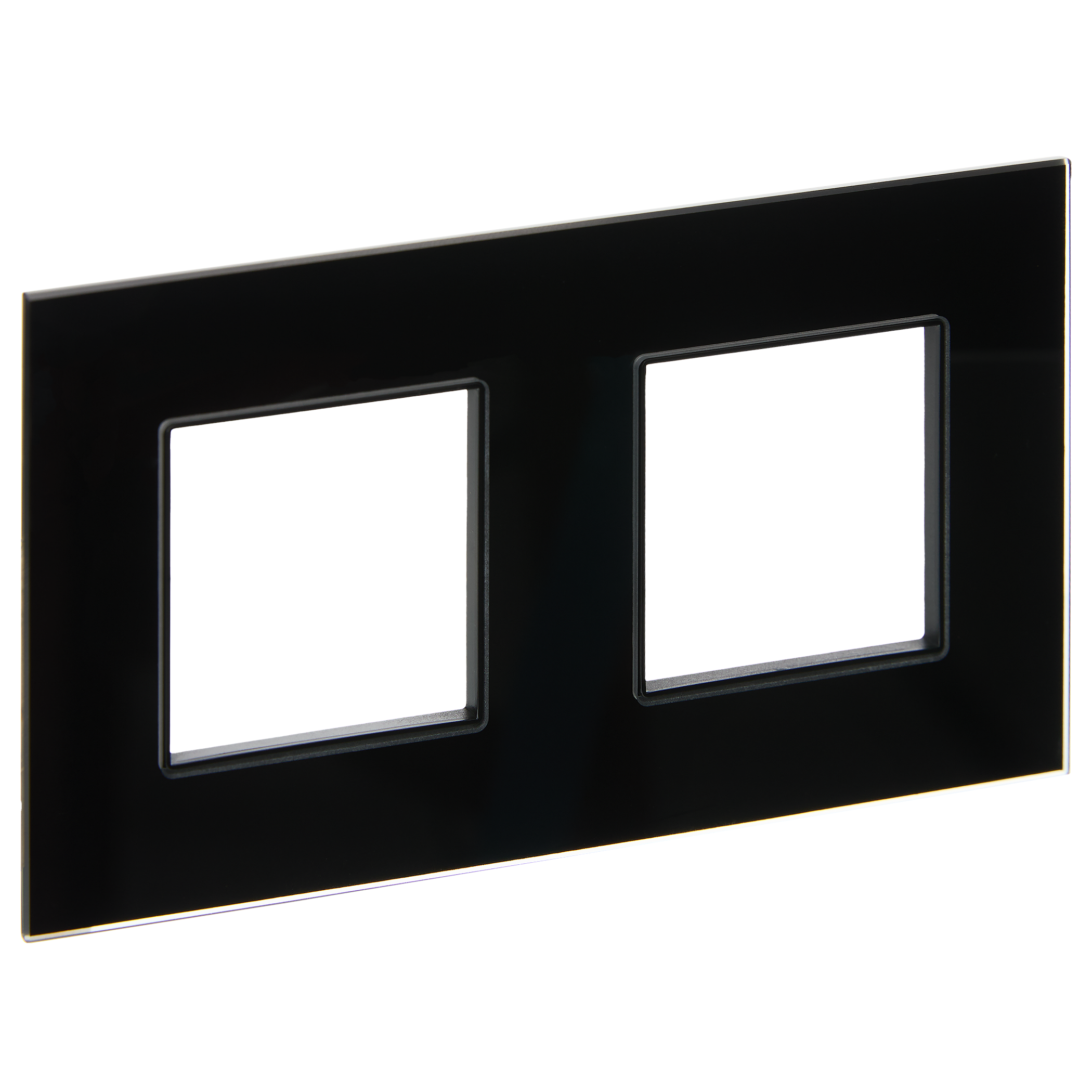 SKANDY Рамка 2-местная SK-F22Bl стекло черный IEK
