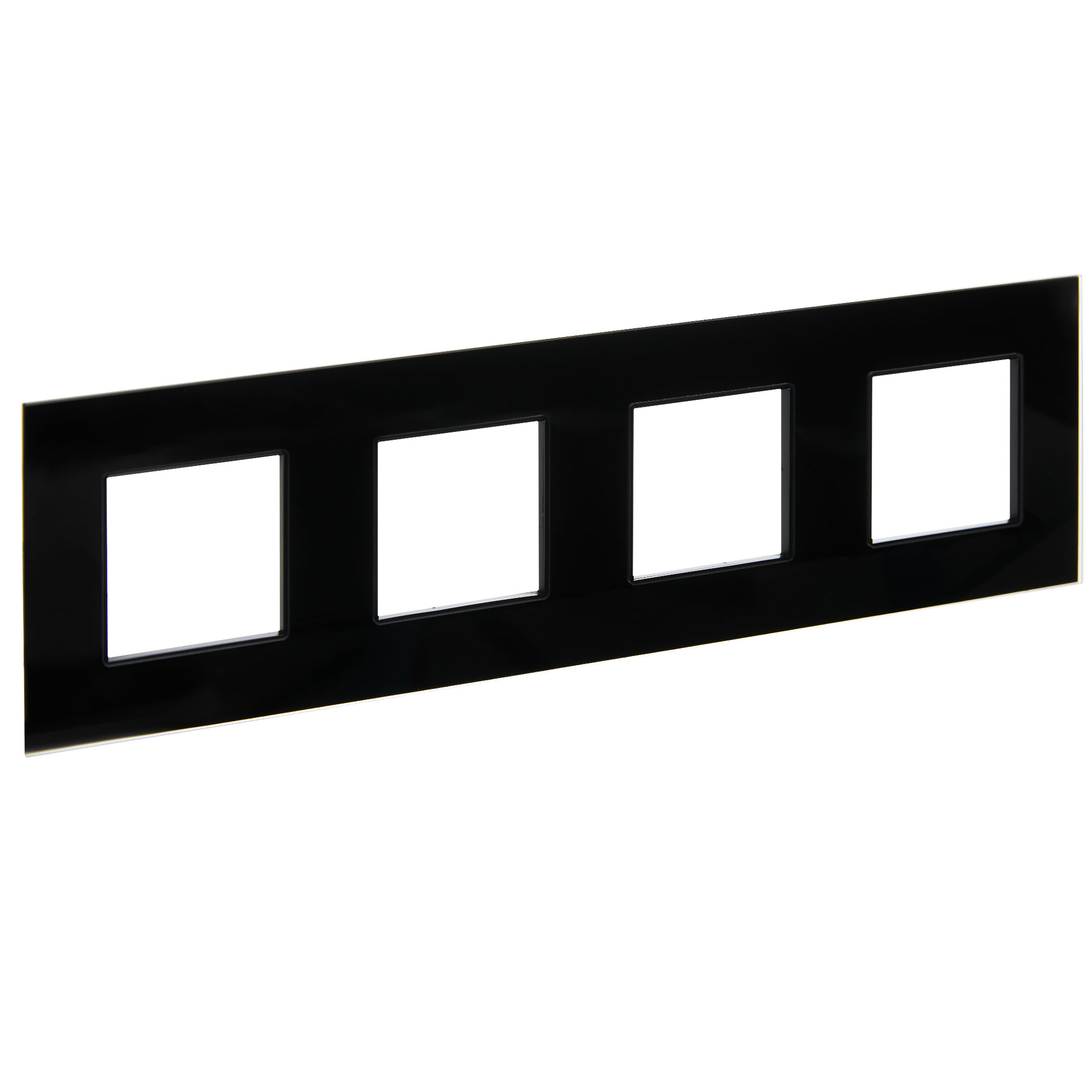 SKANDY Рамка 4-местная SK-F24Bl стекло черный IEK