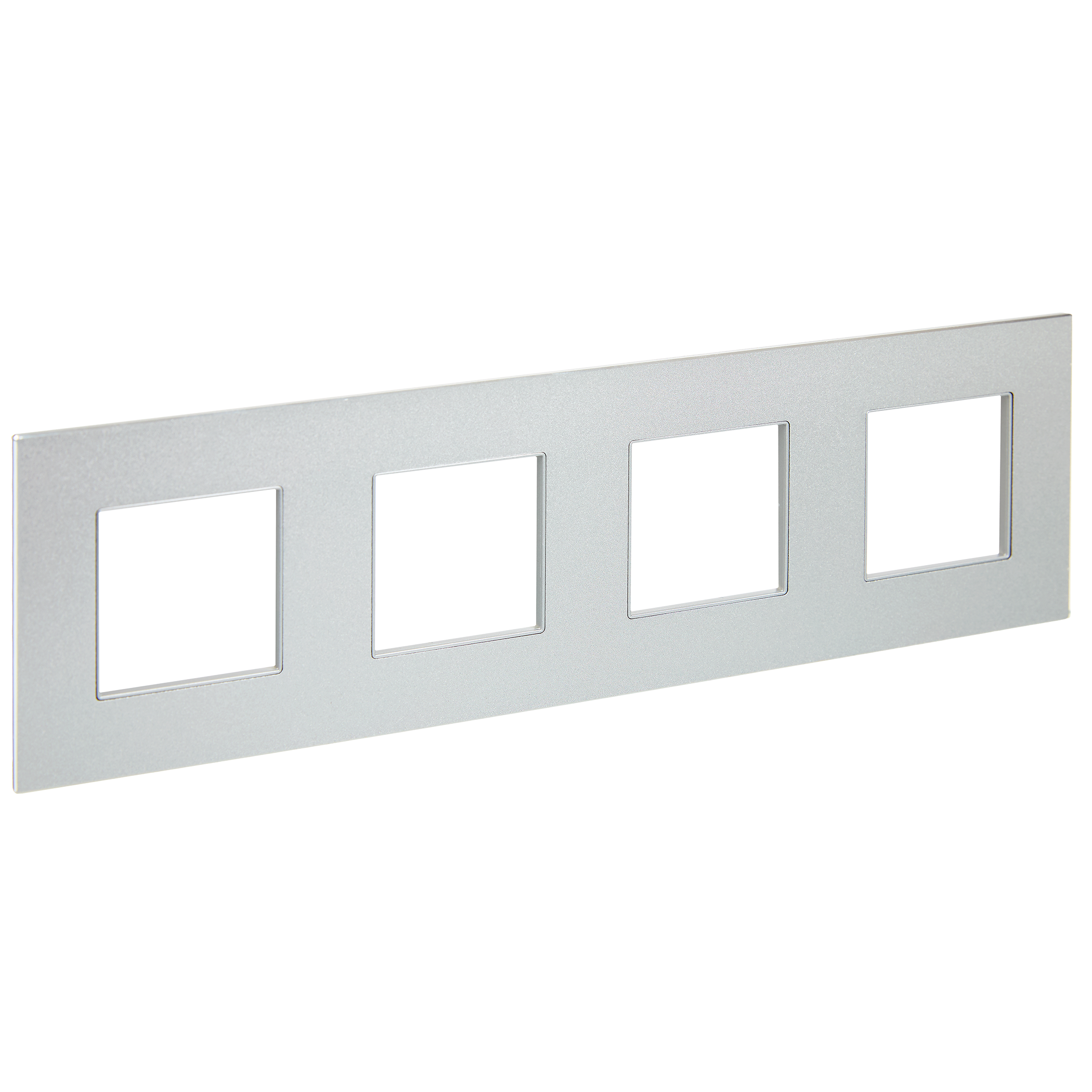 SKANDY Рамка 4-местная SK-F34S металл серебряный IEK