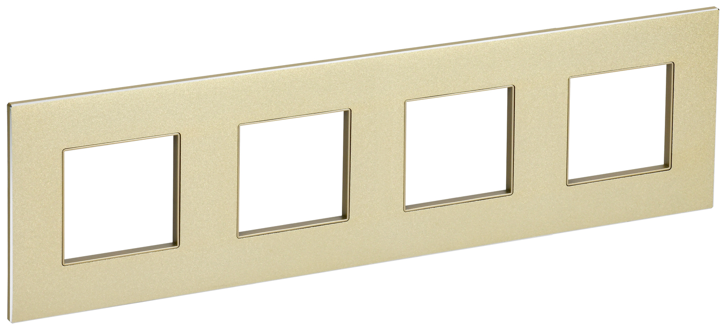 SKANDY Рамка 4-местная SK-F34Sh металл шампань IEK