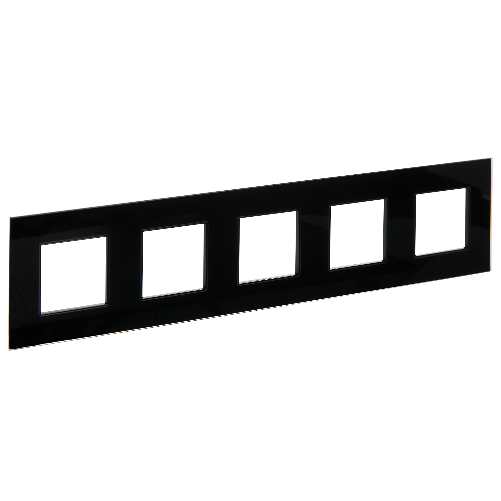 SKANDY Рамка 5-местная SK-F25Bl стекло черный IEK