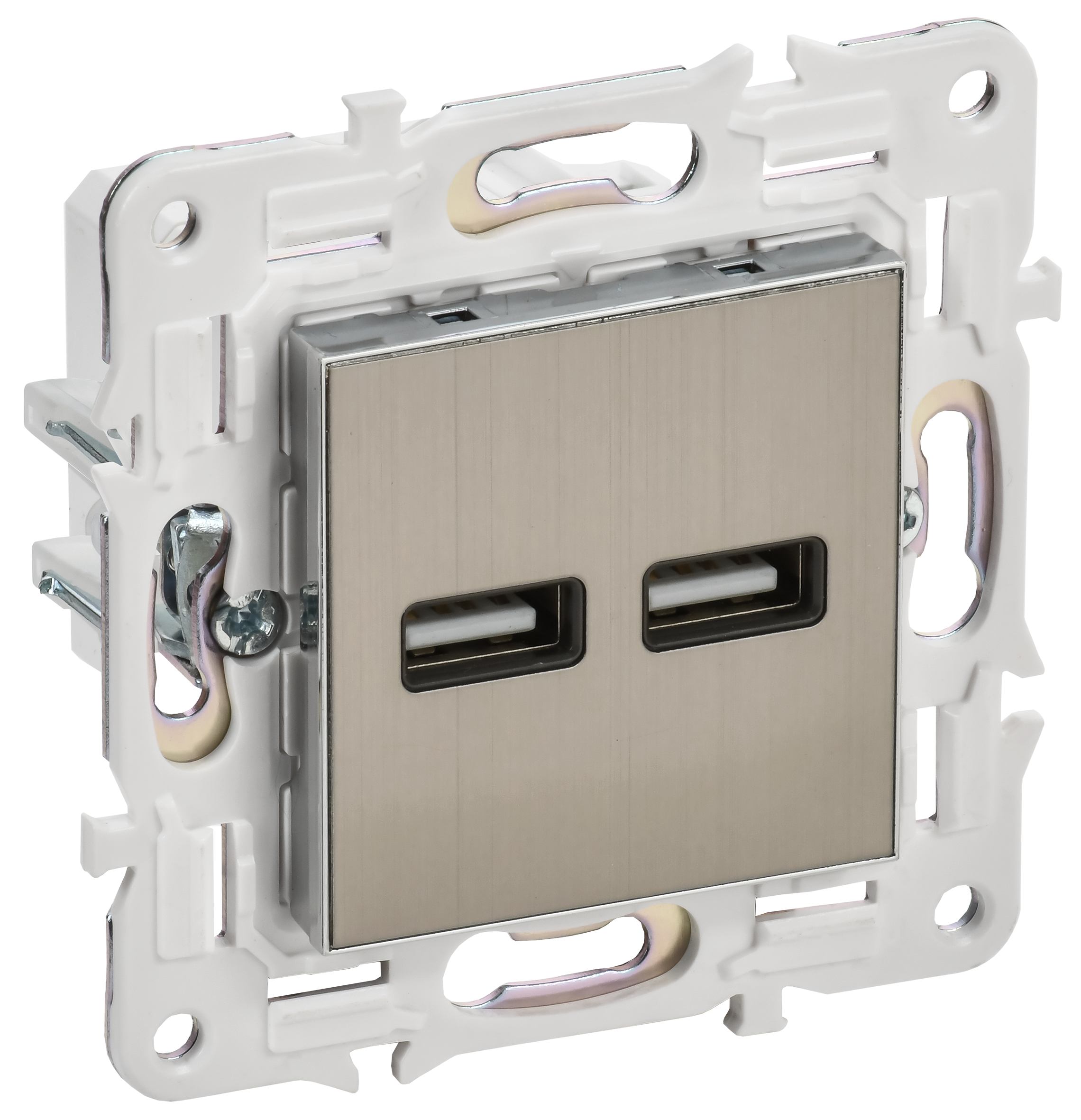 SKANDY Розетка USB A+A 3,1А SK-R15N никель IEK