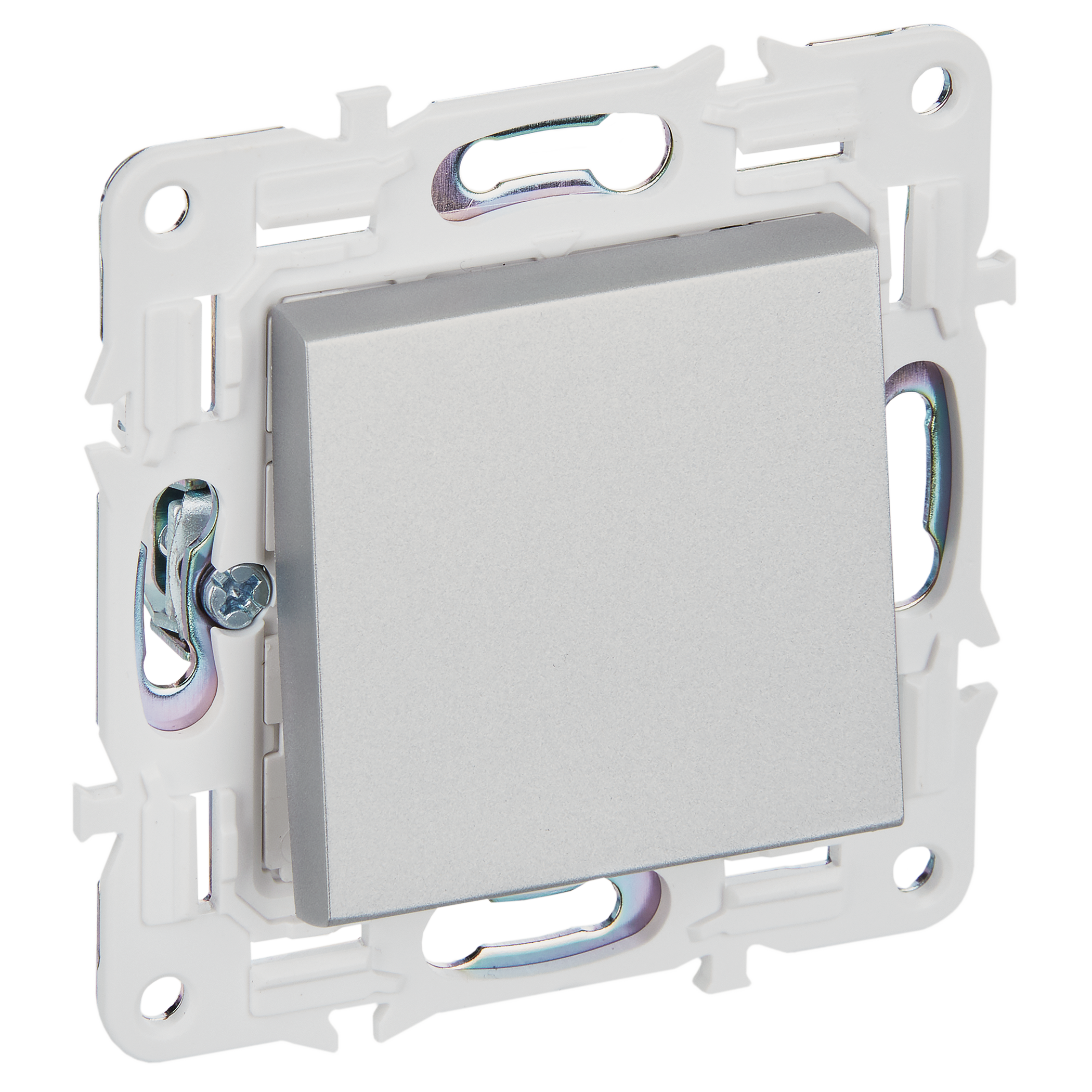 SKANDY Выключатель 1-клавишный перекрестный 10А SK-V03S серебряный IEK