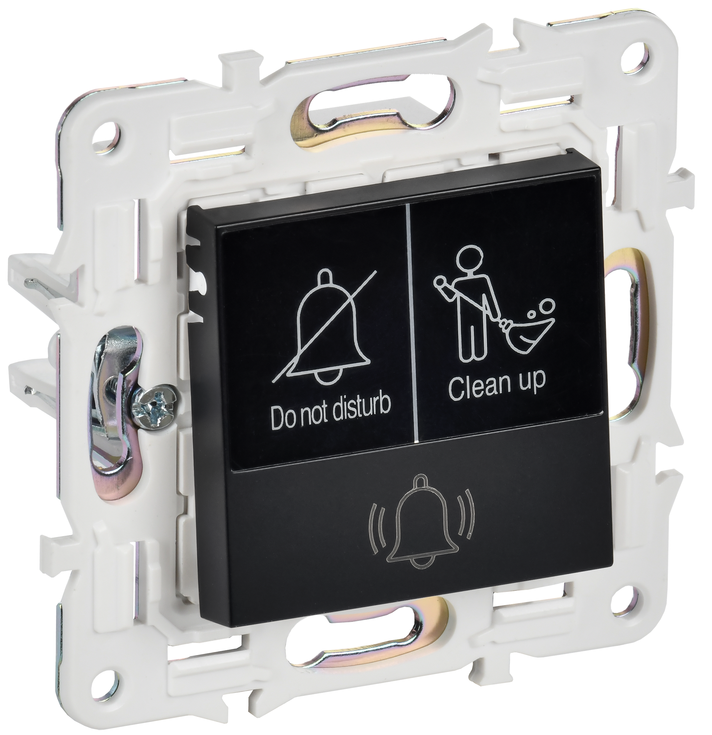 SKANDY Кнопка звонка с индикацией для отелей 10А SK-V17Bl черный IEK