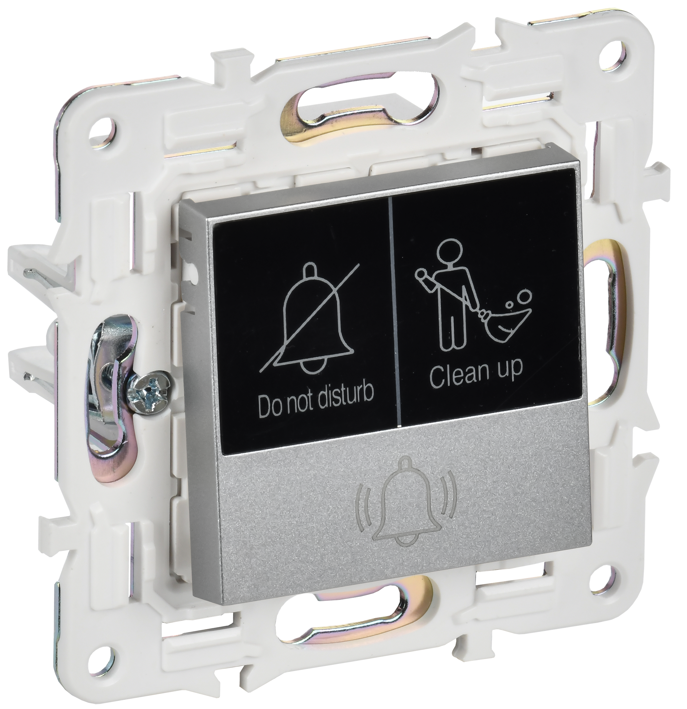 SKANDY Кнопка звонка с индикацией для отелей 10А SK-V17S серебряный IEK