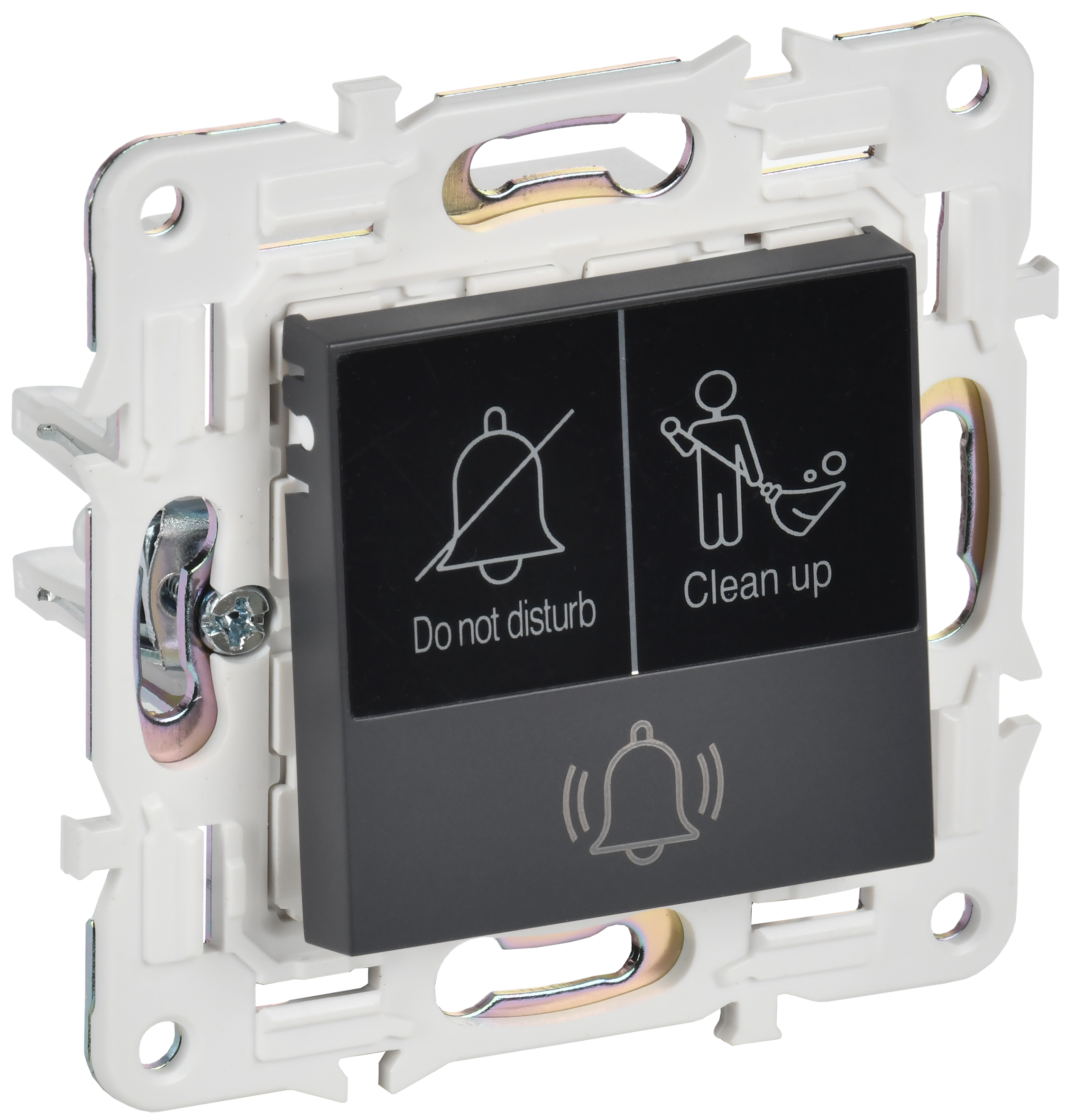 SKANDY Кнопка звонка с индикацией для отелей 10А SK-V17T титан IEK