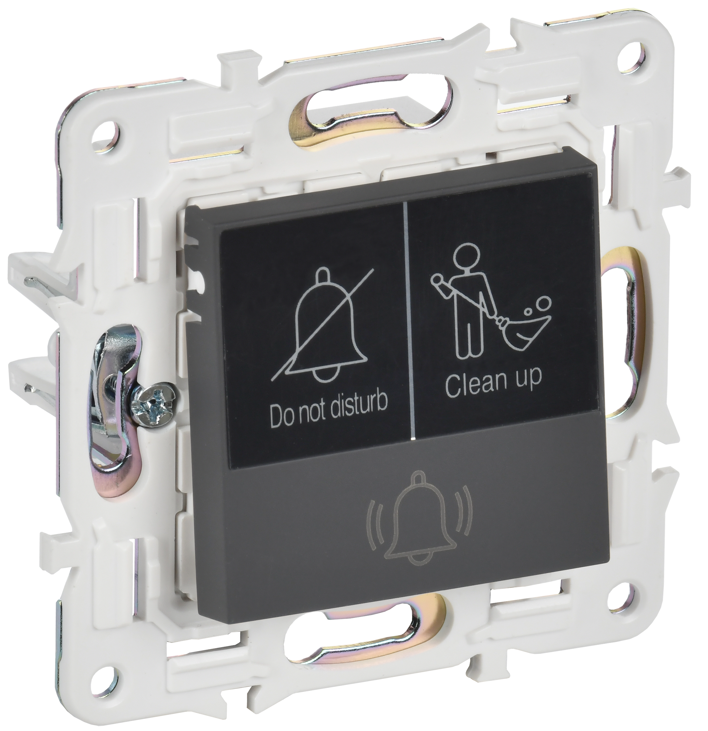 SKANDY Кнопка звонка с индикацией для отелей 10А SK-V17G графит IEK