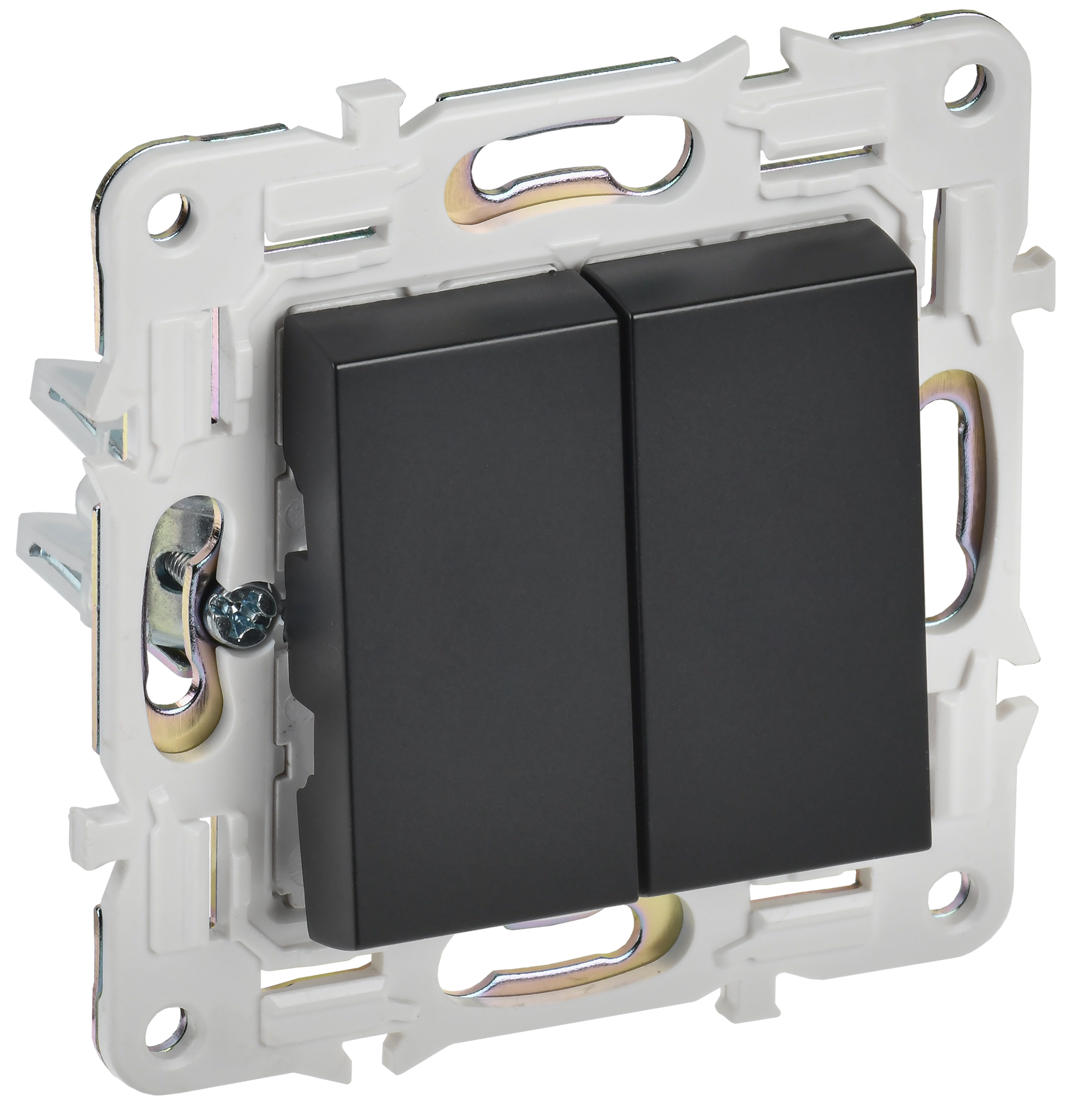 SKANDY Выключатель 2-клавишный перекрестный 10А SK-V06Bl черный IEK