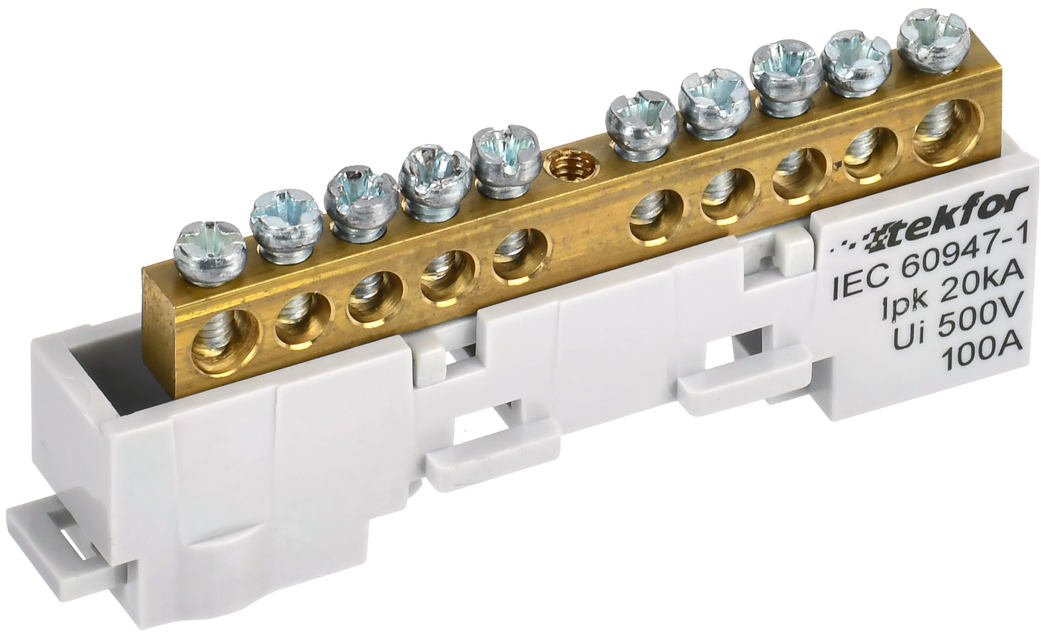 TEKFOR Шина L фаза неизолированная на универсальном держателе 6х9-10-Ср IEK