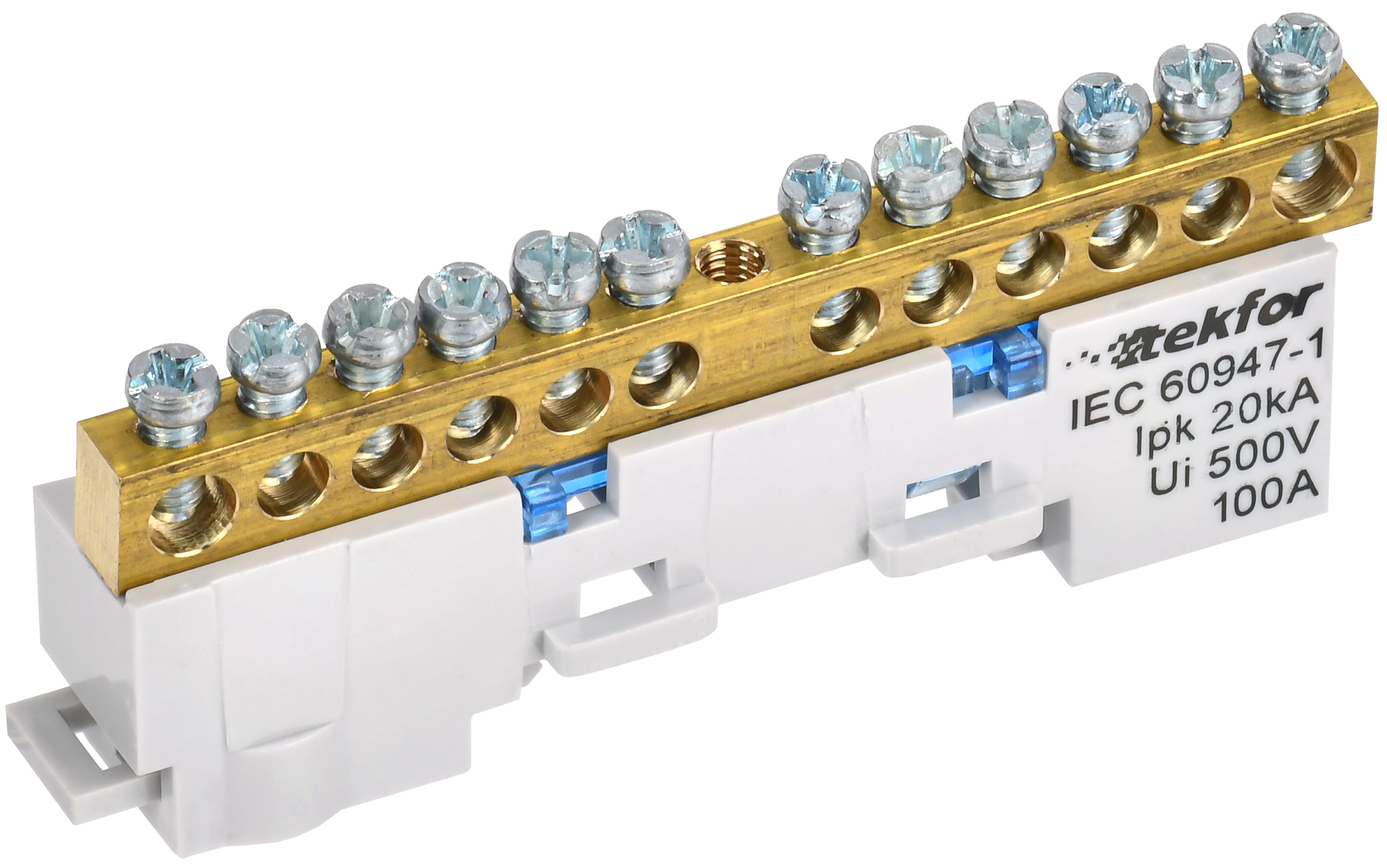 TEKFOR Шина N ноль неизолированная на универсальном держателе 6х9-12-С IEK