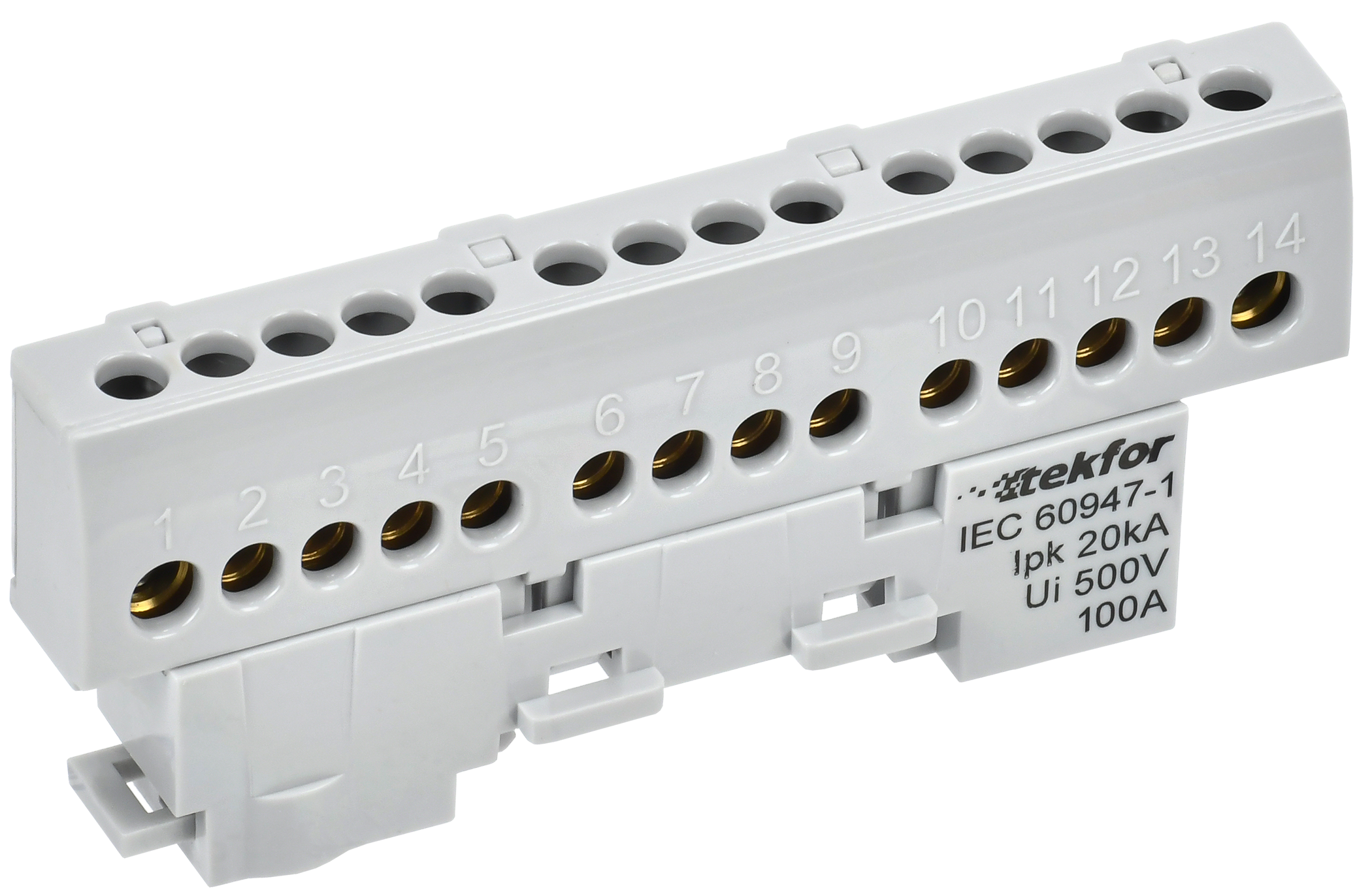 TEKFOR Шина L фаза изолированная на универсальном держателе 6х9-14-Ср IEK