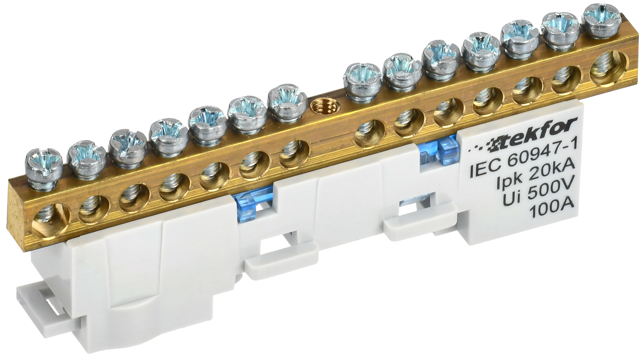 TEKFOR Шина N ноль неизолированная на универсальном держателе 6х9-14-С IEK