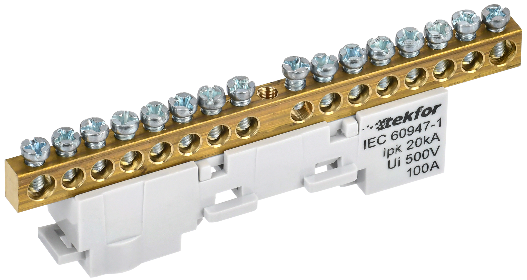 TEKFOR Шина L фаза неизолированная на универсальном держателе 6х9-16-Ср IEK