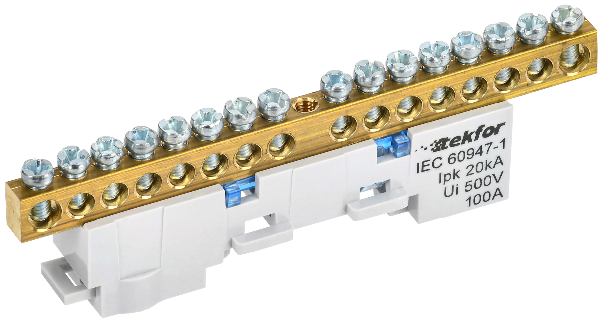 TEKFOR Шина N ноль неизолированная на универсальном держателе 6х9-16-С IEK