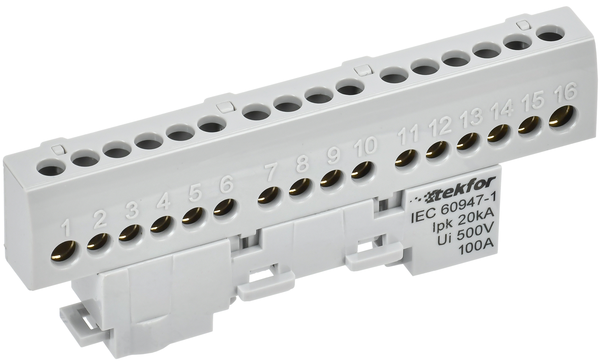 TEKFOR Шина L фаза изолированная на универсальном держателе 6х9-16-Ср IEK