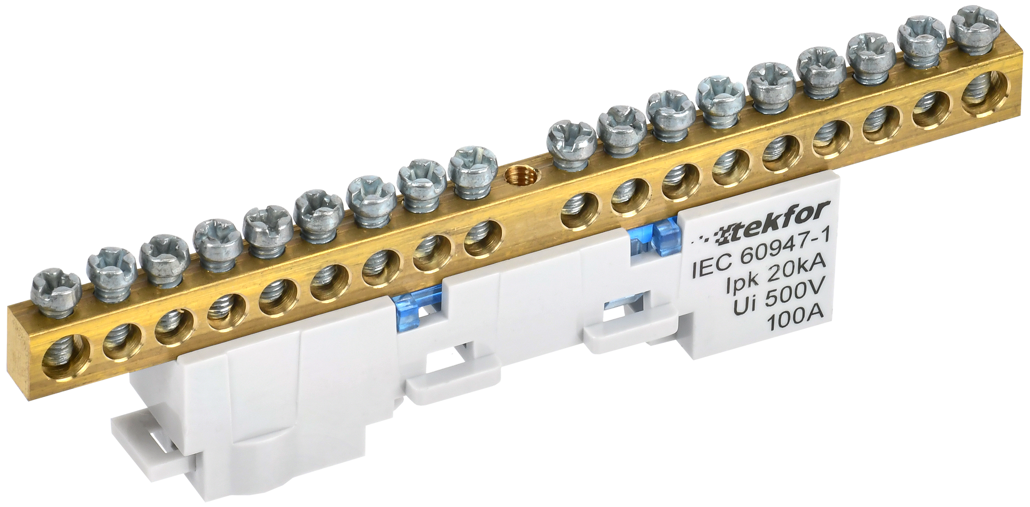 TEKFOR Шина N ноль неизолированная на универсальном держателе 6х9-18-С IEK