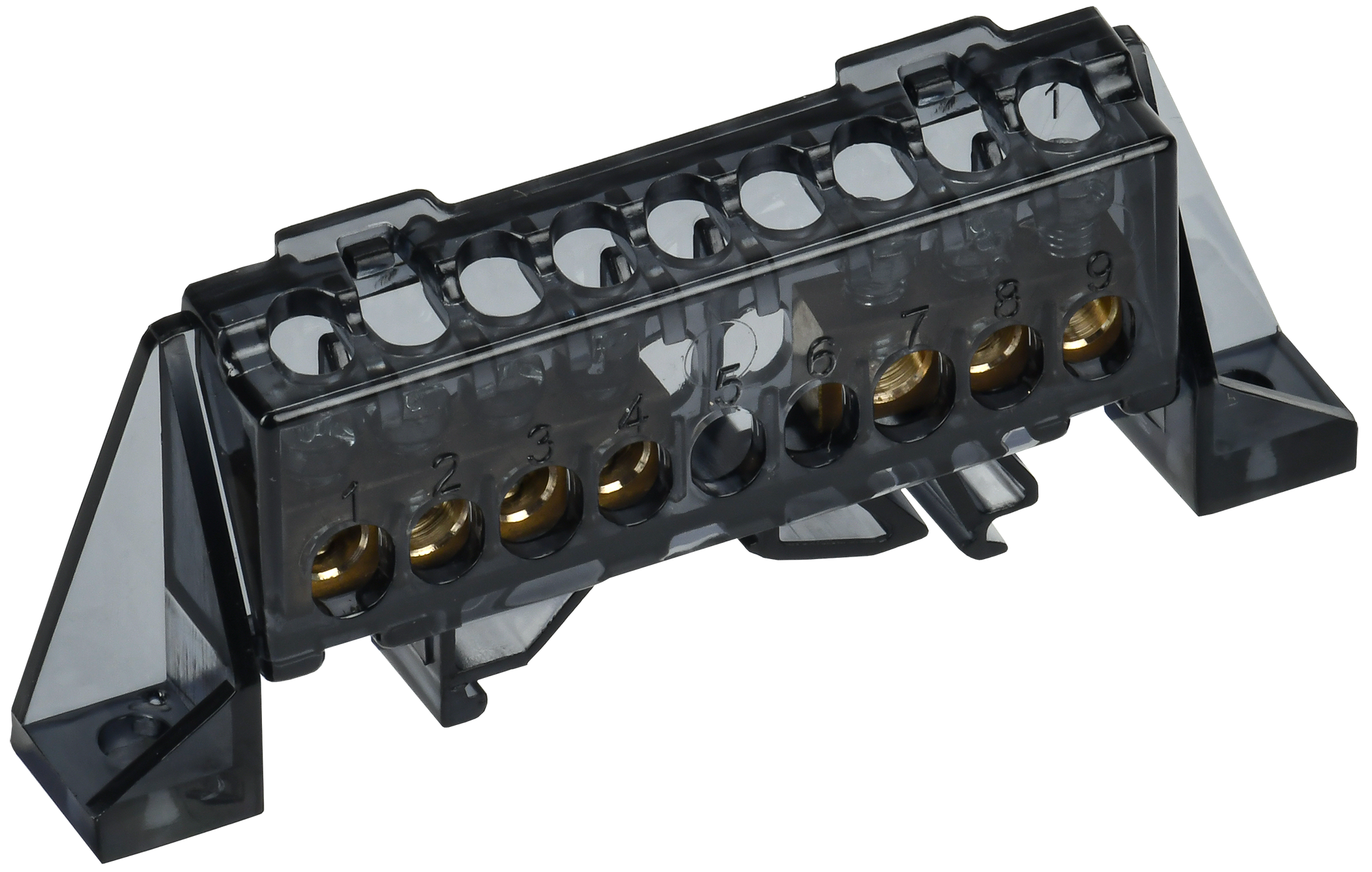 TEKFOR Шина N ноль в комбинированном DIN-изоляторе Стойка 6х9-(3+4)-Ч IEK