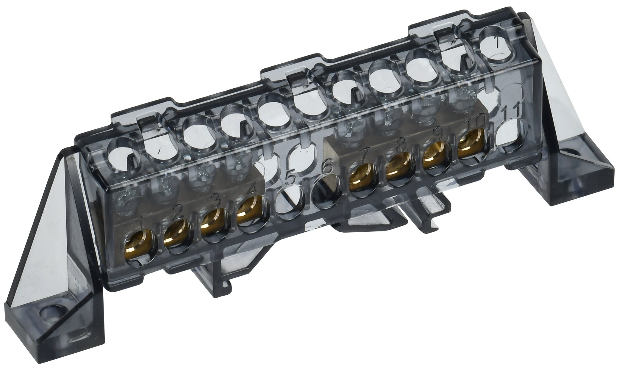 TEKFOR Шина N ноль в комбинированном DIN-изоляторе Стойка 6х9-(4+4)-Ч IEK