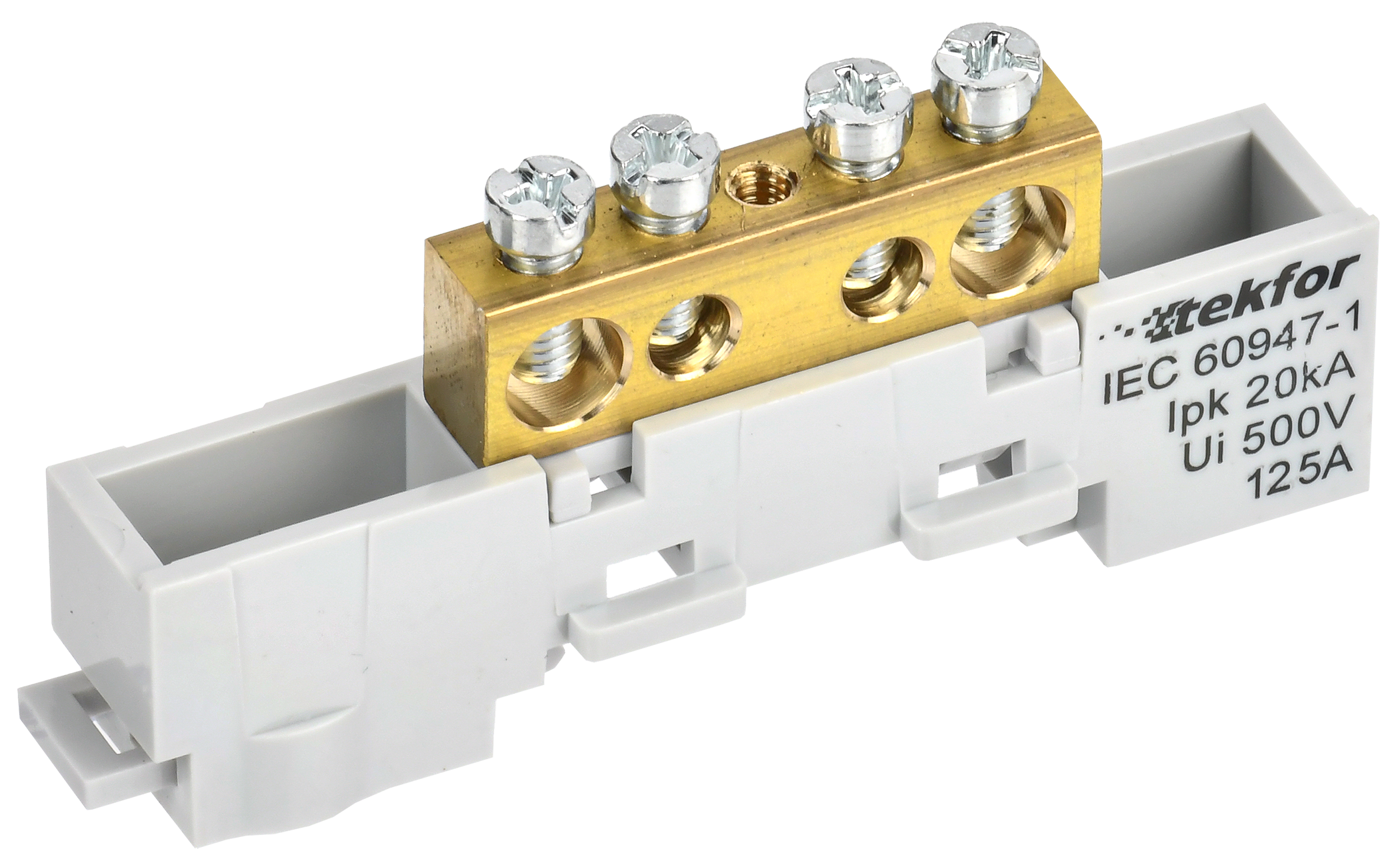 TEKFOR Шина L фаза неизолированная на универсальном держателе 8х12-4-Ср IEK