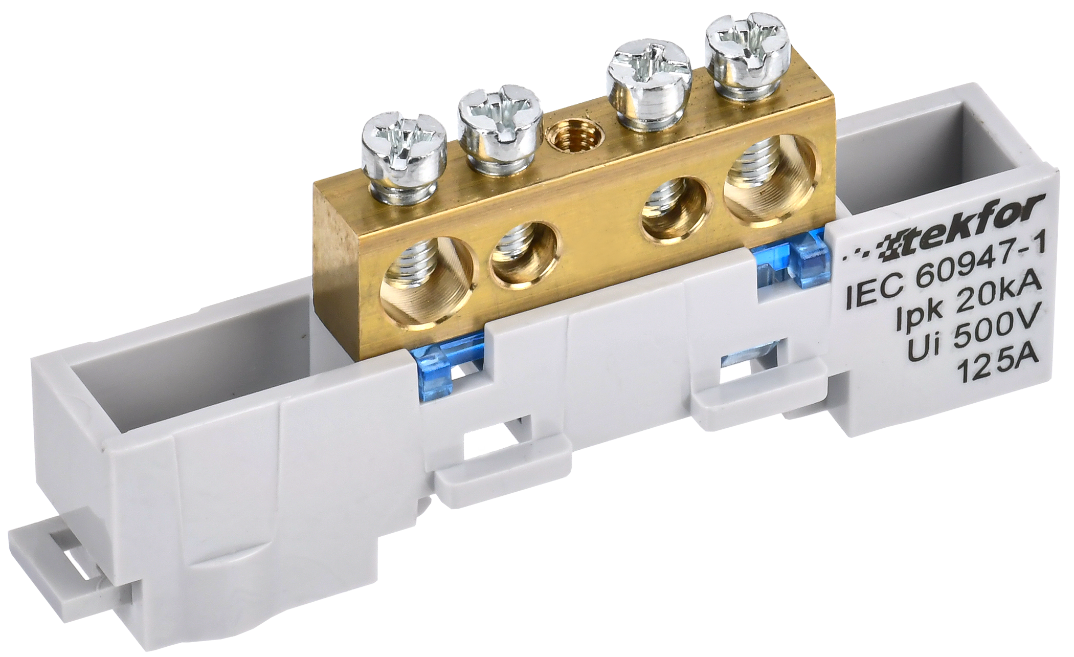 TEKFOR Шина N ноль неизолированная на универсальном держателе 8х12-4-С IEK