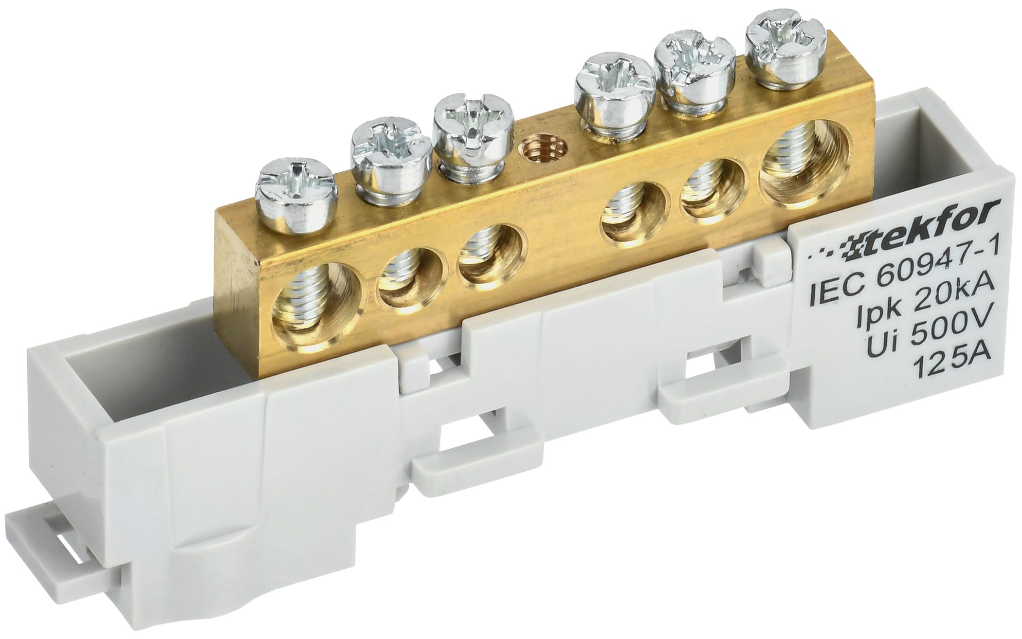 TEKFOR Шина L фаза неизолированная на универсальном держателе 8х12-6-Ср IEK