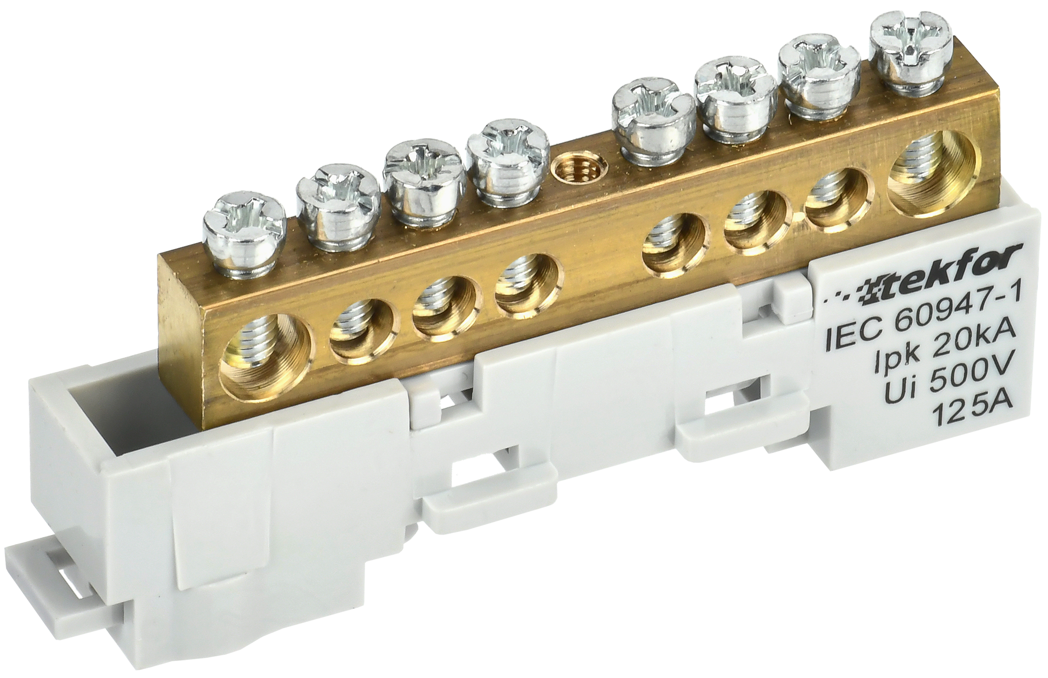 TEKFOR Шина L фаза неизолированная на универсальном держателе 8х12-8-Ср IEK