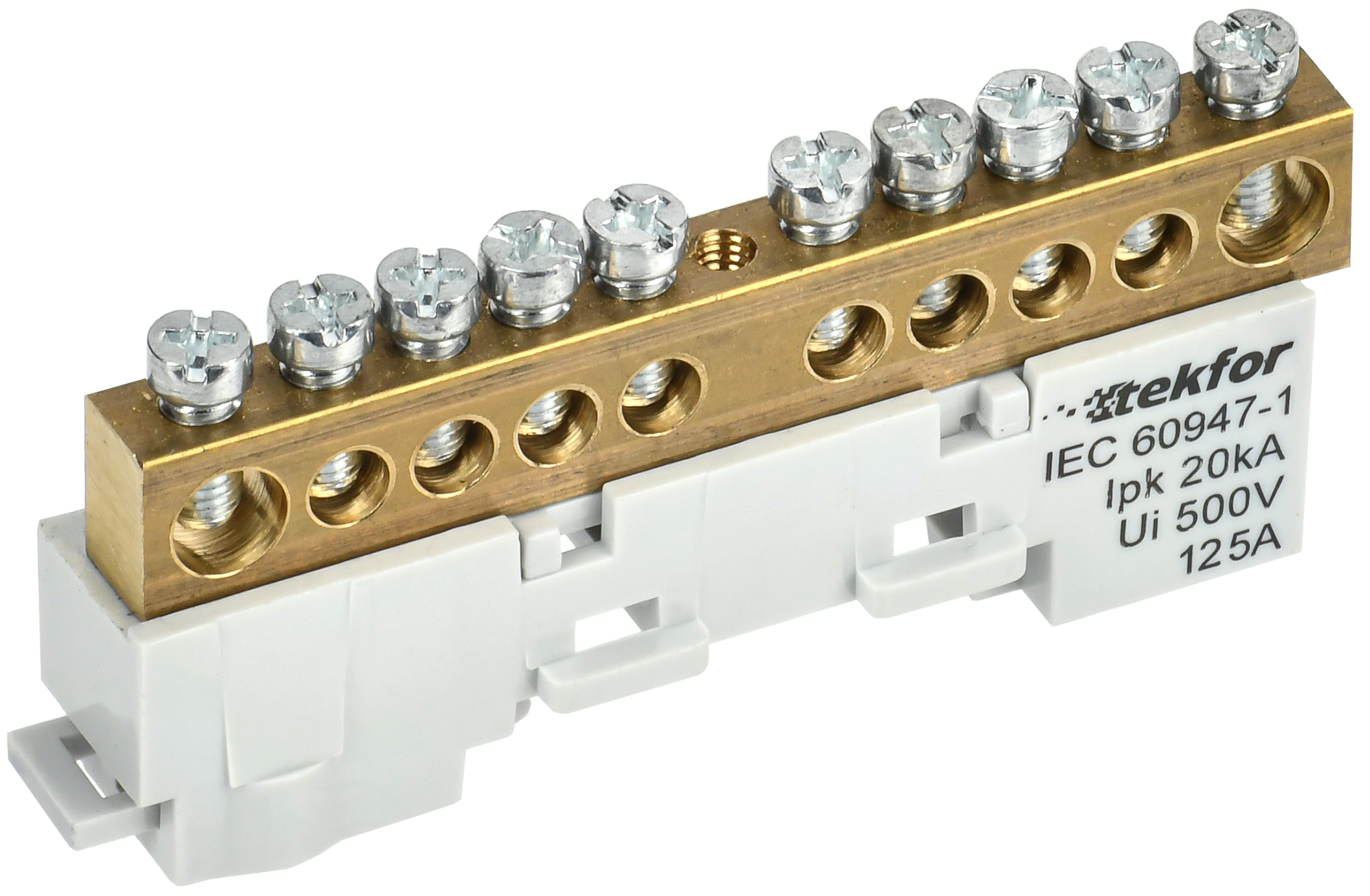 TEKFOR Шина L фаза неизолированная на универсальном держателе 8х12-10-Ср IEK