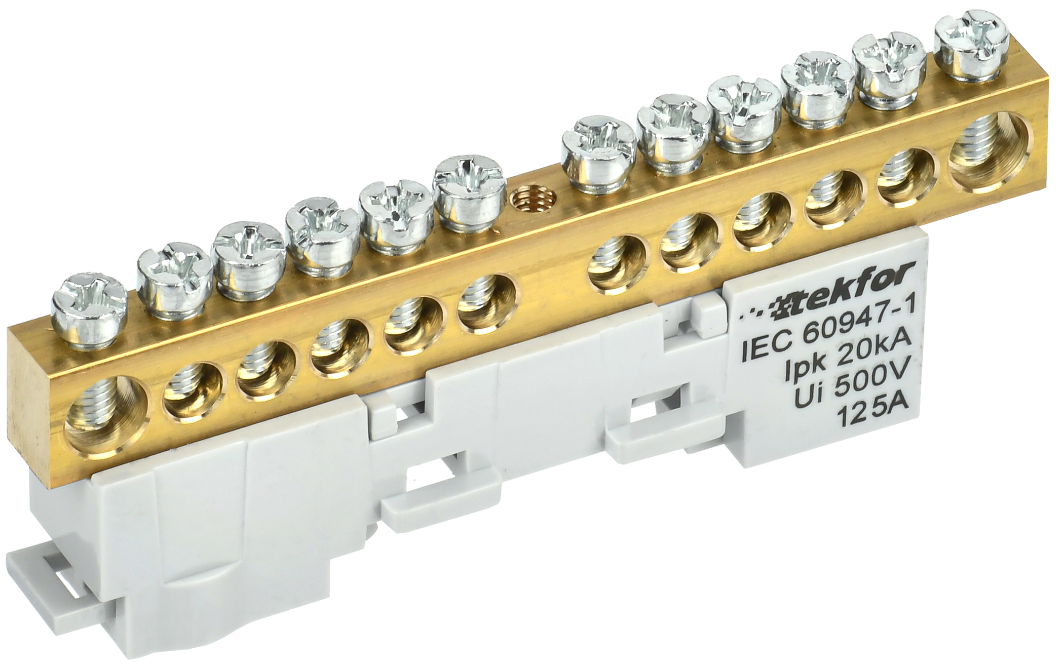 TEKFOR Шина L фаза неизолированная на универсальном держателе 8х12-12-Ср IEK