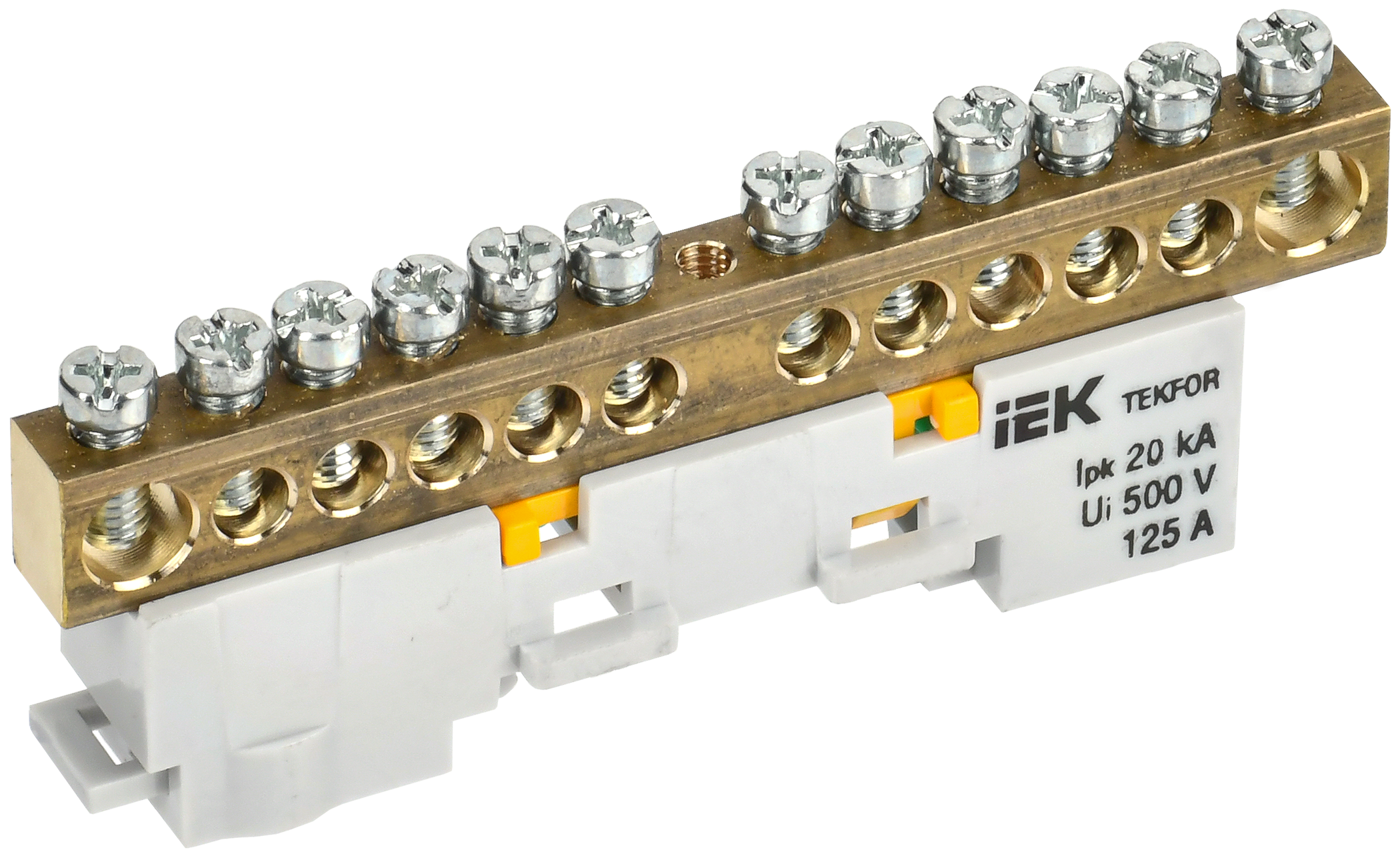 TEKFOR Шина PE земля неизолированная на универсальном держателе 8х12-12-Ж IEK