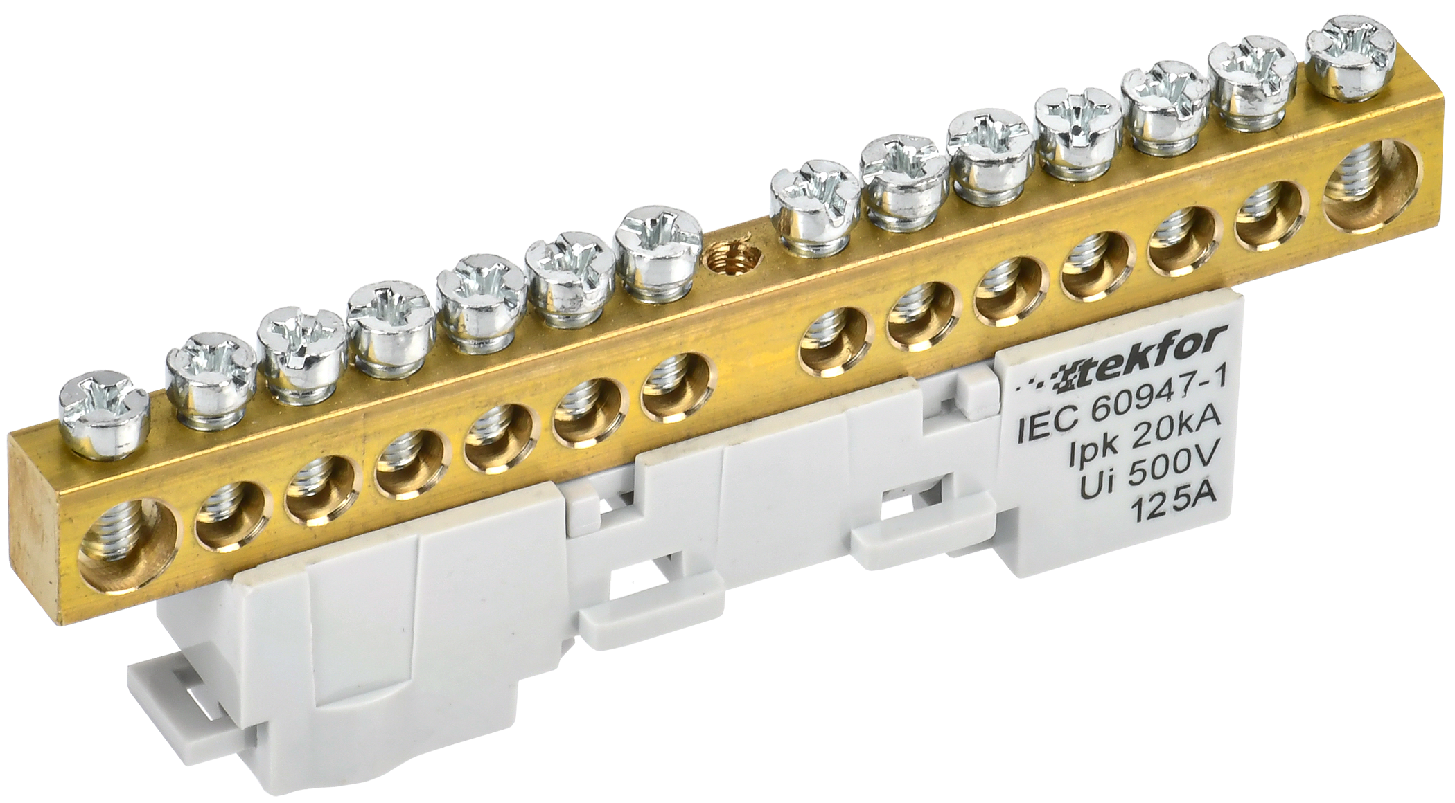 TEKFOR Шина L фаза неизолированная на универсальном держателе 8х12-14-Ср IEK