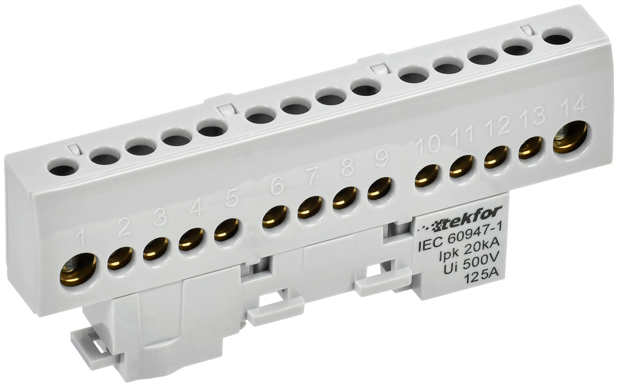 TEKFOR Шина L фаза изолированная на универсальном держателе 8х12-14-Ср IEK