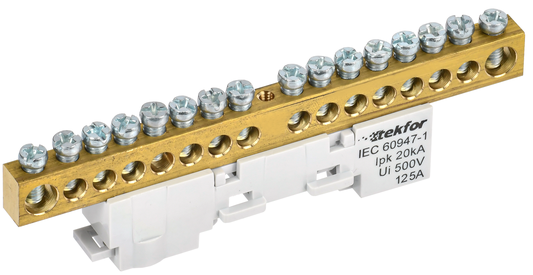 TEKFOR Шина L фаза неизолированная на универсальном держателе 8х12-16-Ср IEK