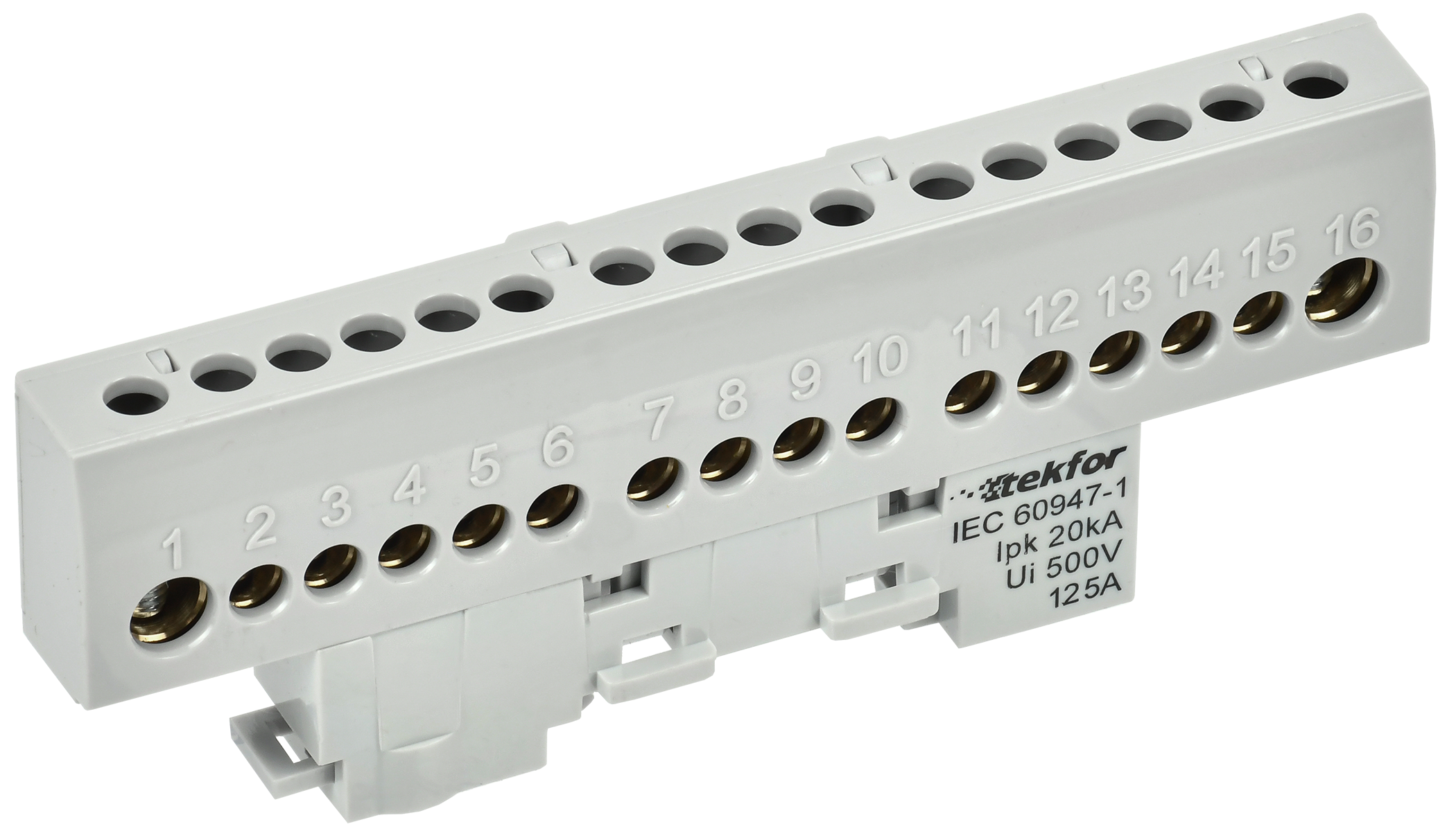 TEKFOR Шина L фаза изолированная на универсальном держателе 8х12-16-Ср IEK