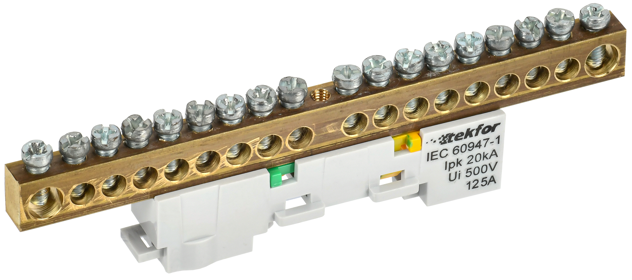 TEKFOR Шина PE земля неизолированная на универсальном держателе 8х12-18-Ж IEK