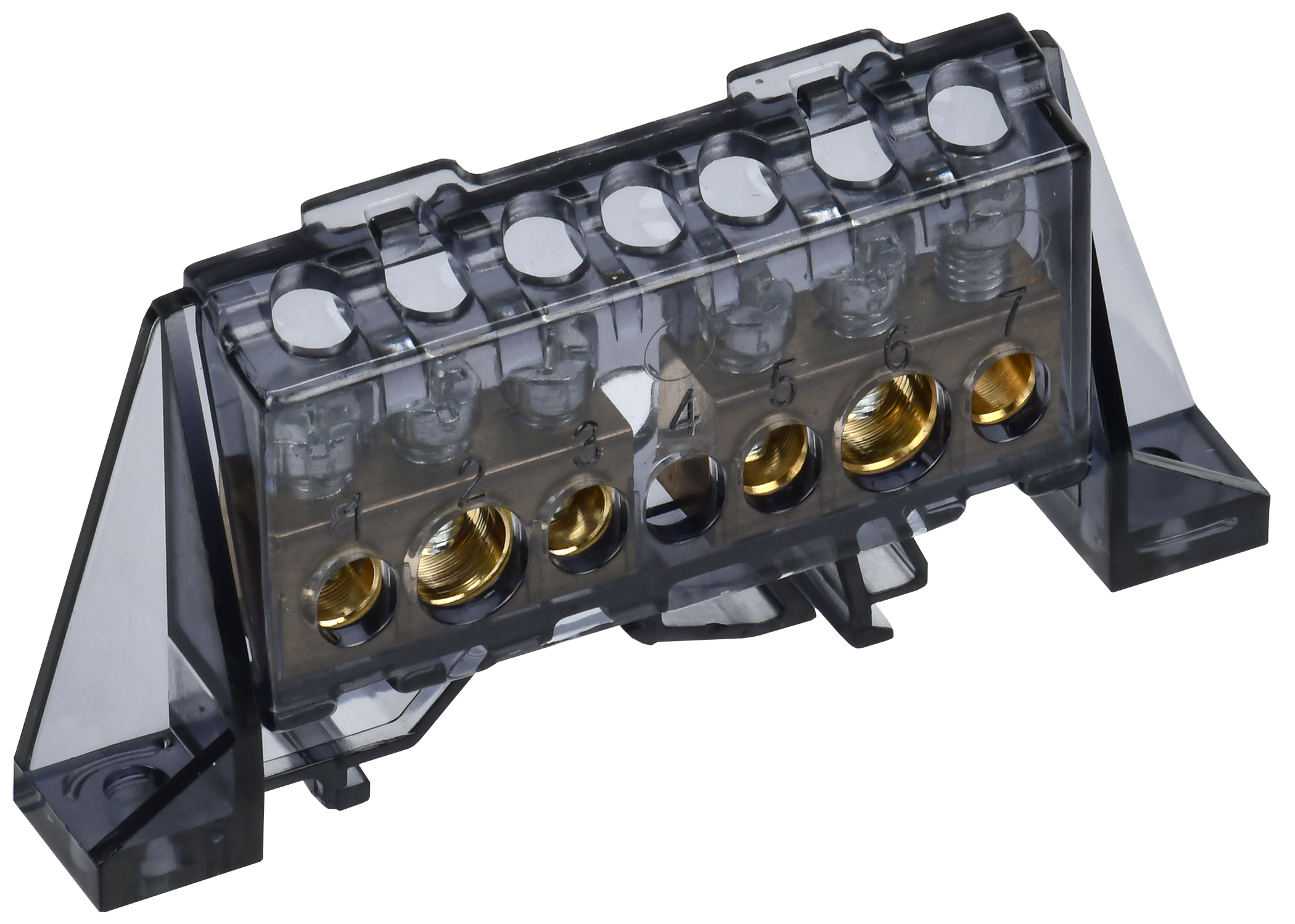 TEKFOR Шина N ноль в комбинированном DIN-изоляторе Стойка 8х12-(3+3)-Ч IEK