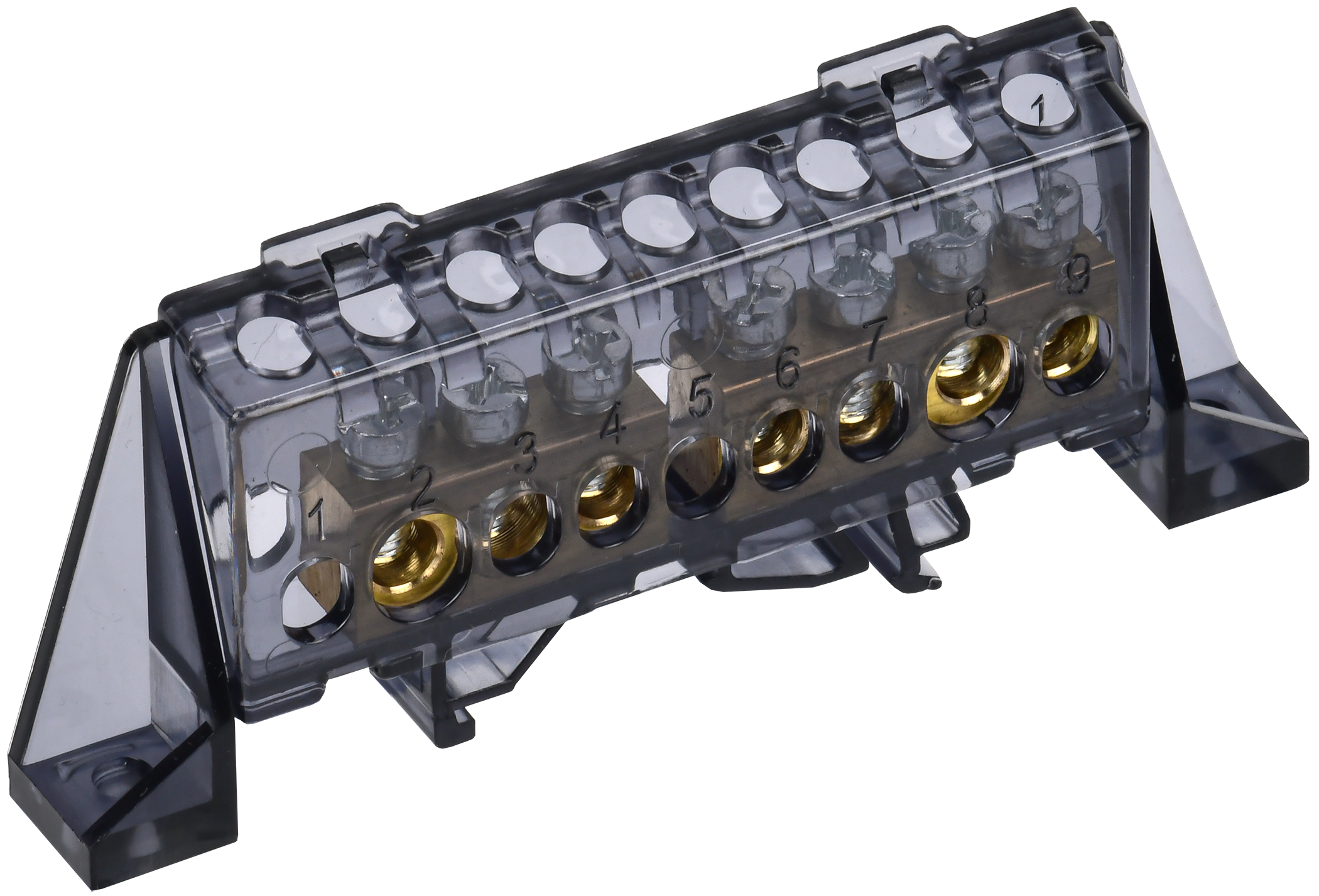 TEKFOR Шина N ноль в комбинированном DIN-изоляторе Стойка 8х12-(3+4)-Ч IEK