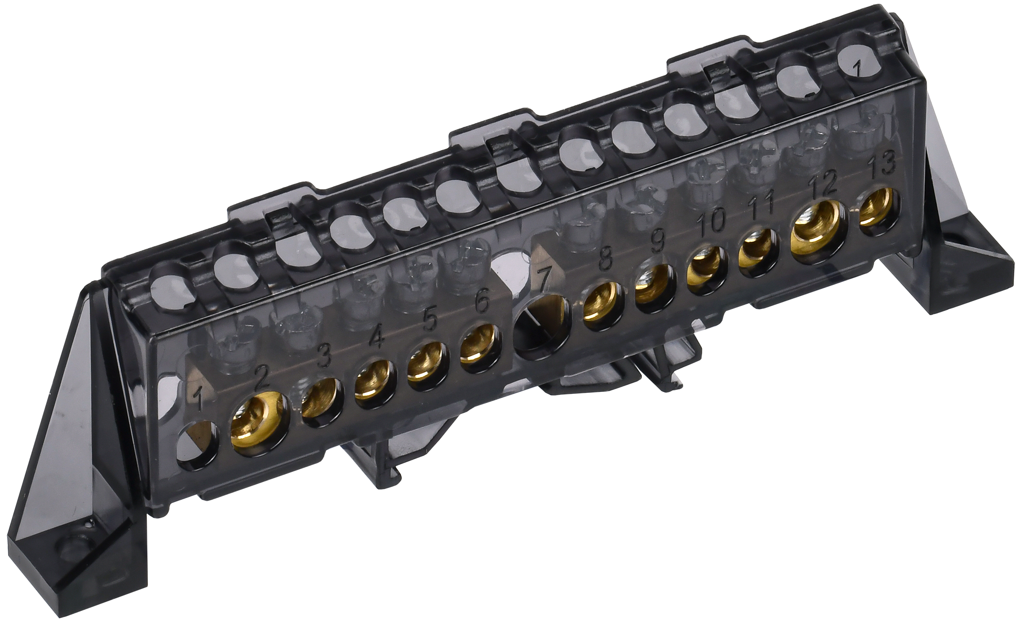 TEKFOR Шина N ноль в комбинированном DIN-изоляторе Стойка 8х12-(5+6)-Ч IEK