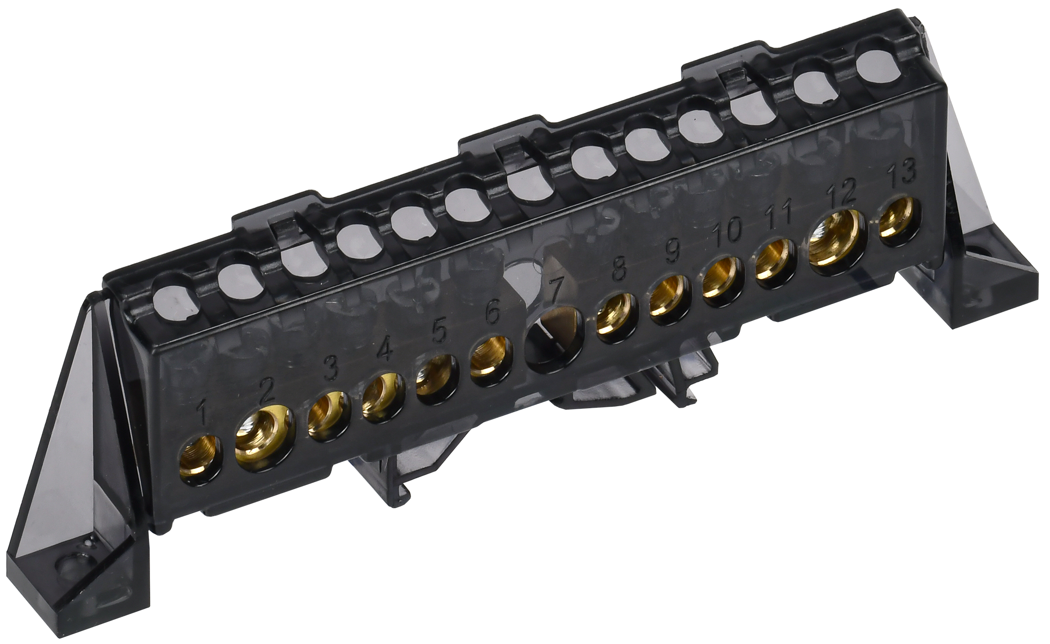 TEKFOR Шина N ноль в комбинированном DIN-изоляторе Стойка 8х12-(6+6)-Ч IEK