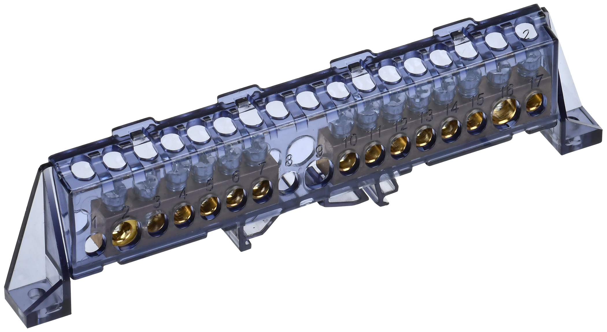 TEKFOR Шина N ноль в комбинированном DIN-изоляторе Стойка 8х12-(6+8)-Ч IEK