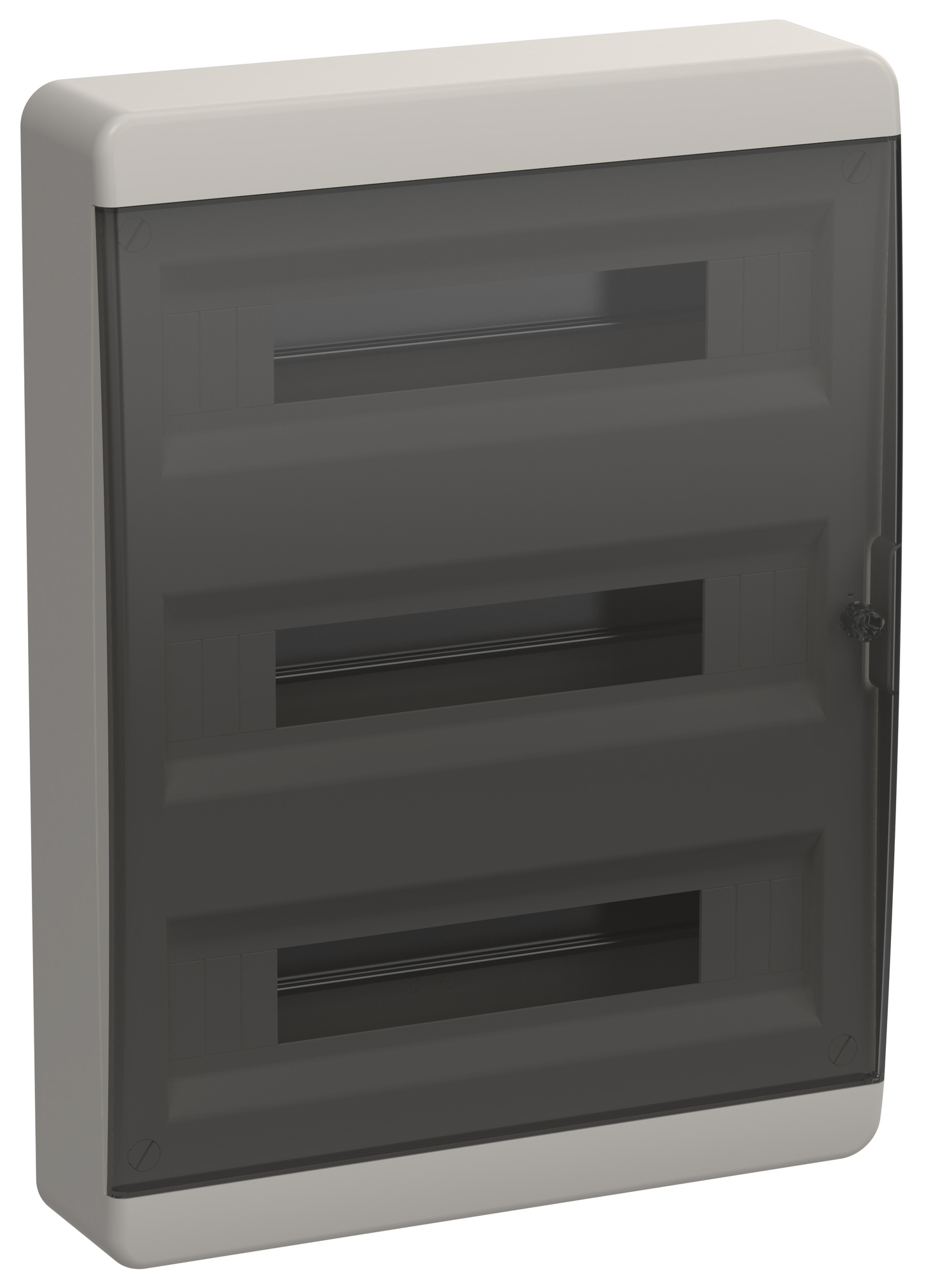 Корпус пластиковый навесной на 54 модуля ЩРН-П-54 IP41 TEKFOR черная прозрачная дверь