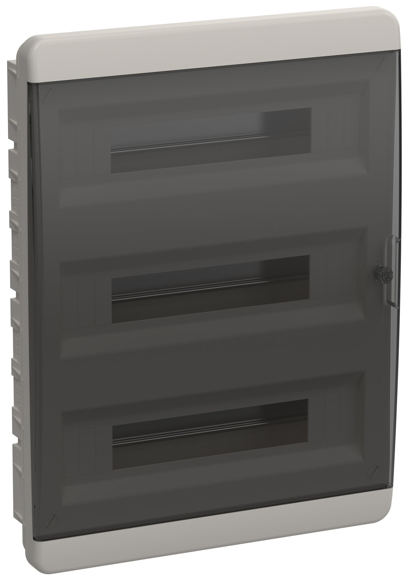 Корпус пластиковый встраиваемый на 54 модуля ЩРВ-П-54 IP41 TEKFOR черная прозрачная дверь