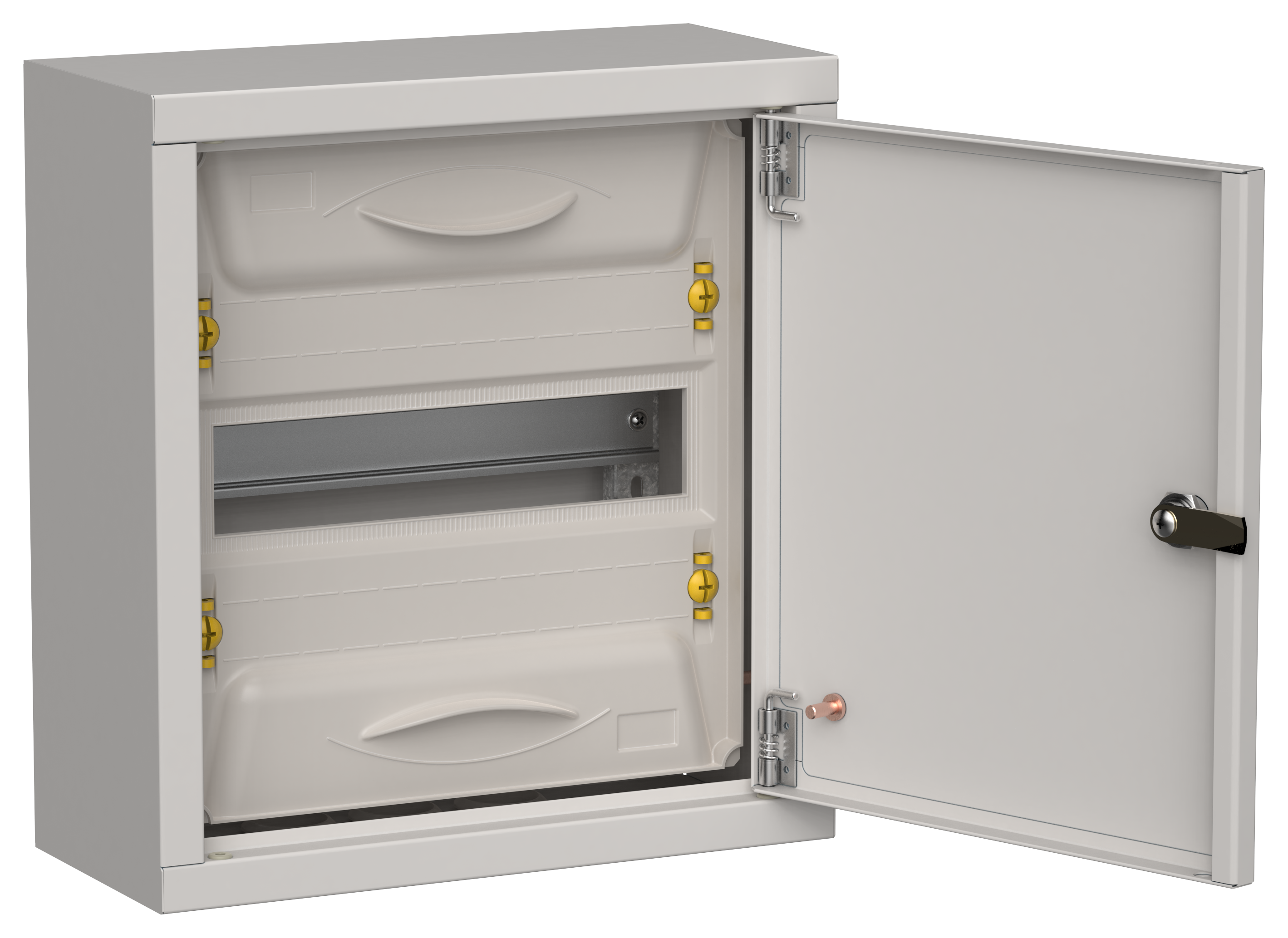 TITAN 5 Корпус металлический ЩРн-12 (1х12) 335х310х140мм IP31 серый (одна дверь) IEK