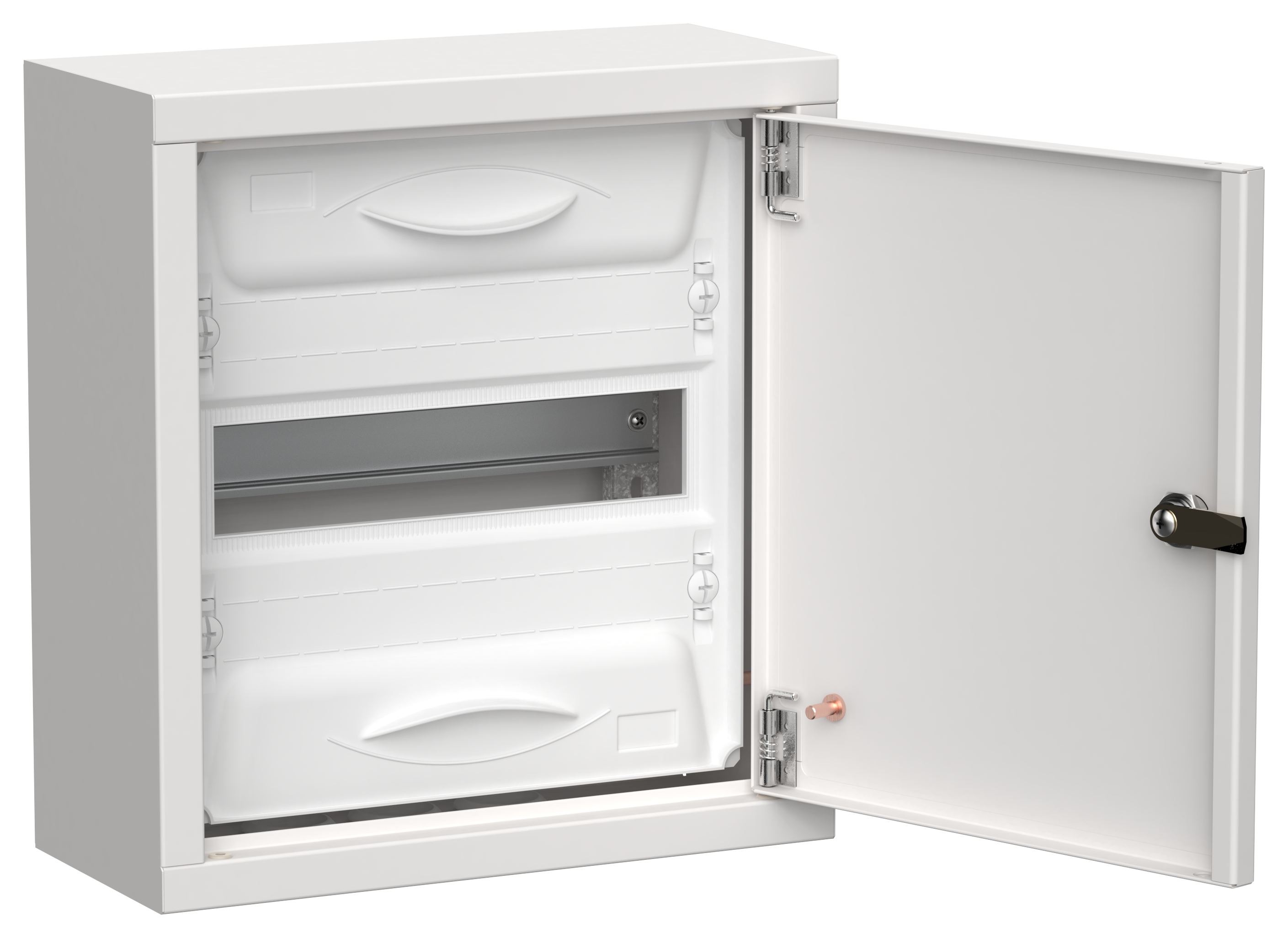 TITAN 5 Корпус металлический ЩРн-12 (1х12) 335х310х140мм IP31 белый (одна дверь) IEK