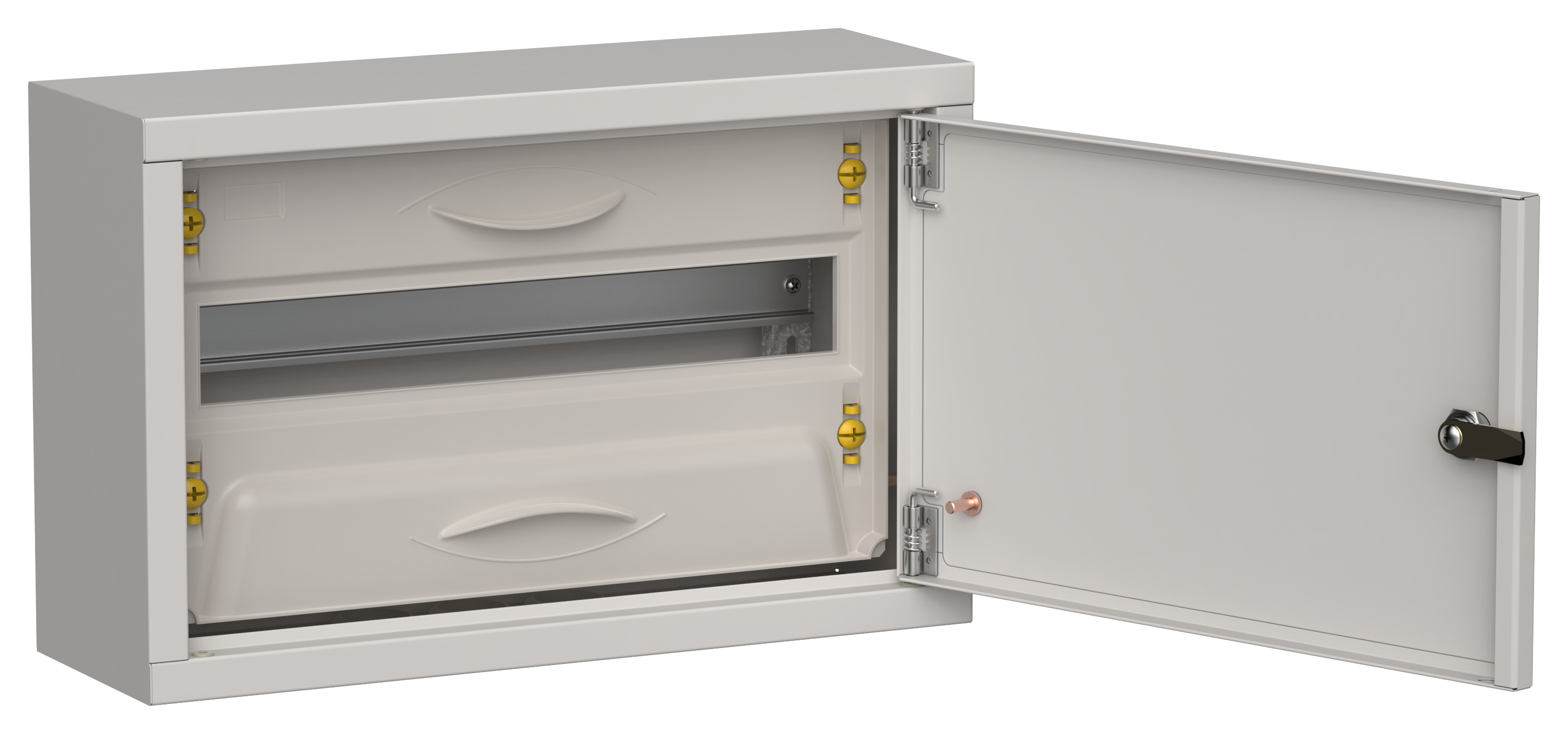 TITAN 5 Корпус металлический ЩРн-18 (1х18) 268х420х140мм IP31 серый (одна дверь) IEK